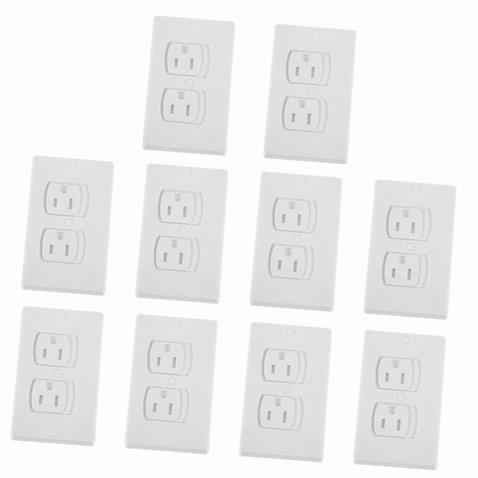 TOYANDONA 10pezzi Copriprese Elettriche Di Sicurezza Per Ragazzo Ragazza Ragazza in Abs Isolati Resistenti Rotture e Corrosione Con Viti Autochiudenti Per Coprire Prese Muro
