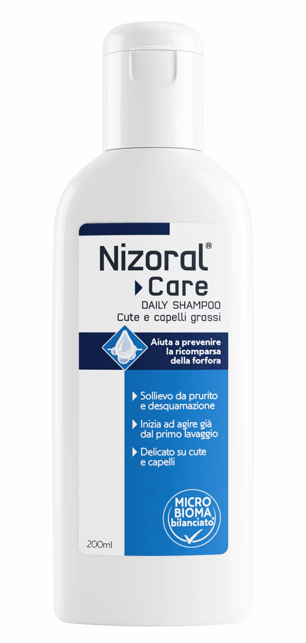 EG Nizoral Care Shampoo Cute e Capelli Grassi | Protezione Continua da Forfora e Prurito | Azione 3 in 1 Clinicamente Testata| 200 ml