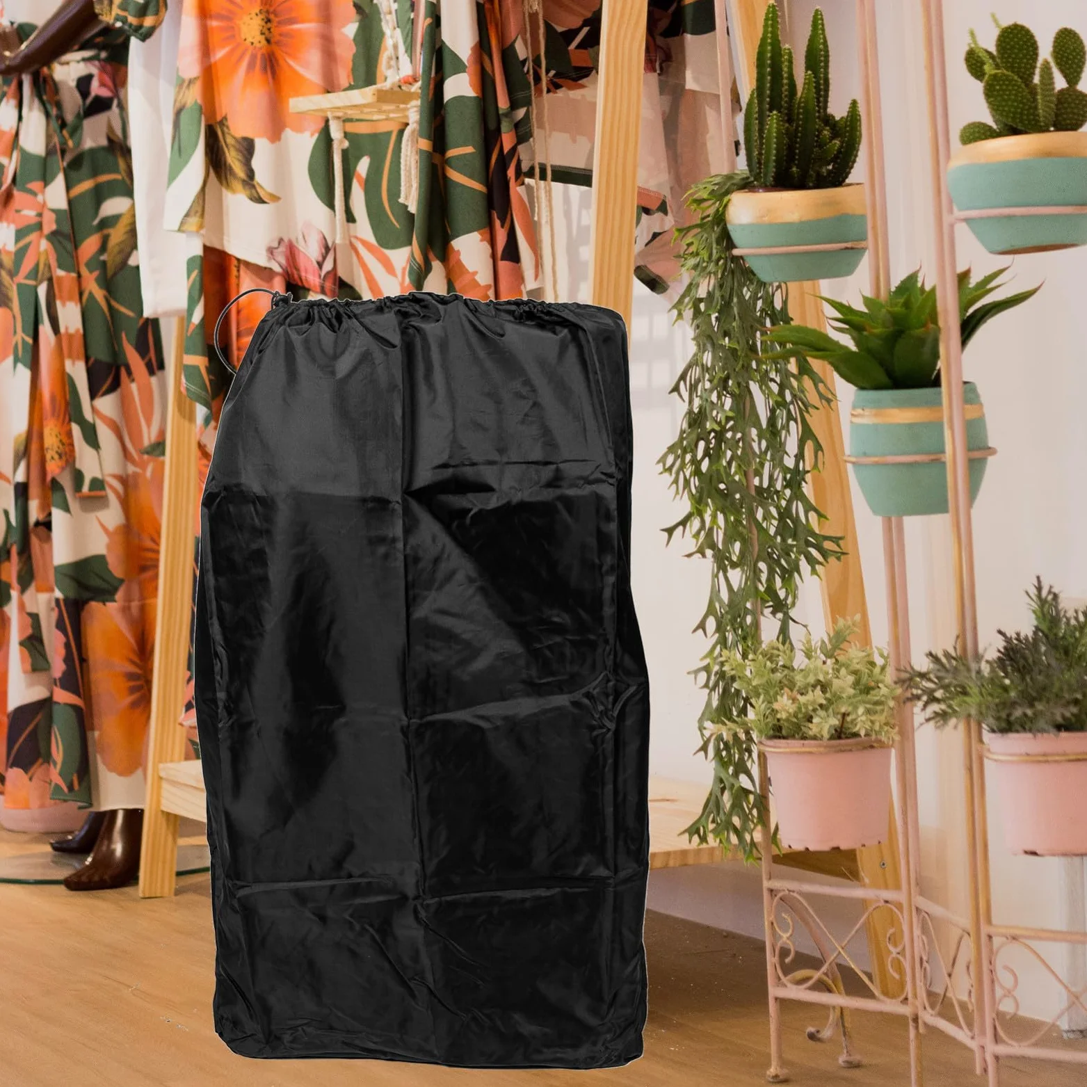 Sacca Porta Passeggino da Viaggio per Aereo in Nylon Nero | Doppie Tracolle, Chiusura a Coulisse Bloccabile, Cuciture Rinforzate per Maggiore Protezione e Trasporto Comodo