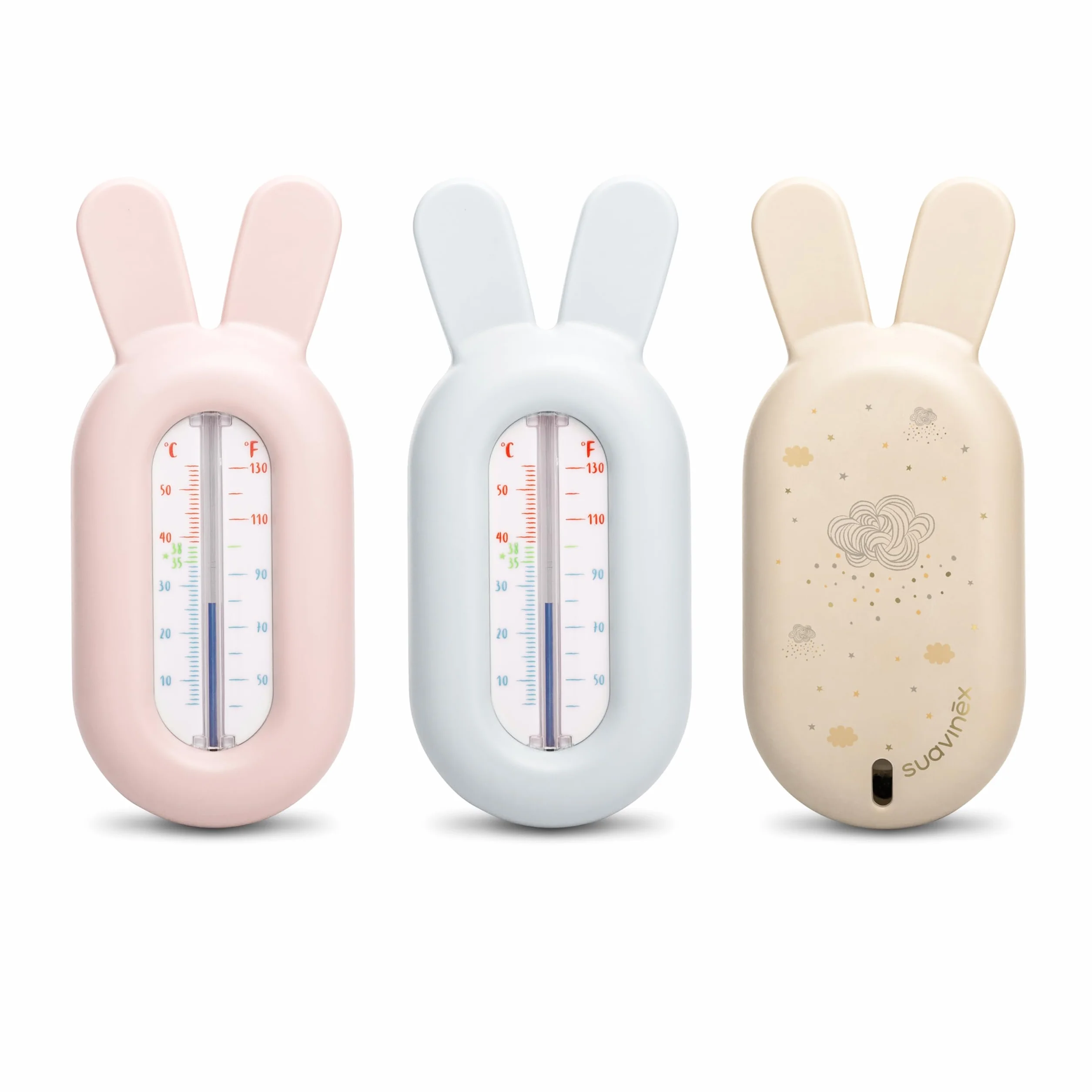 Suavinex, Termometro da bagno per bambini + 0 mesi, termometro per acqua, senza mercurio, preciso e con scala di colori, robusto e facile da difendere, Dreams blu