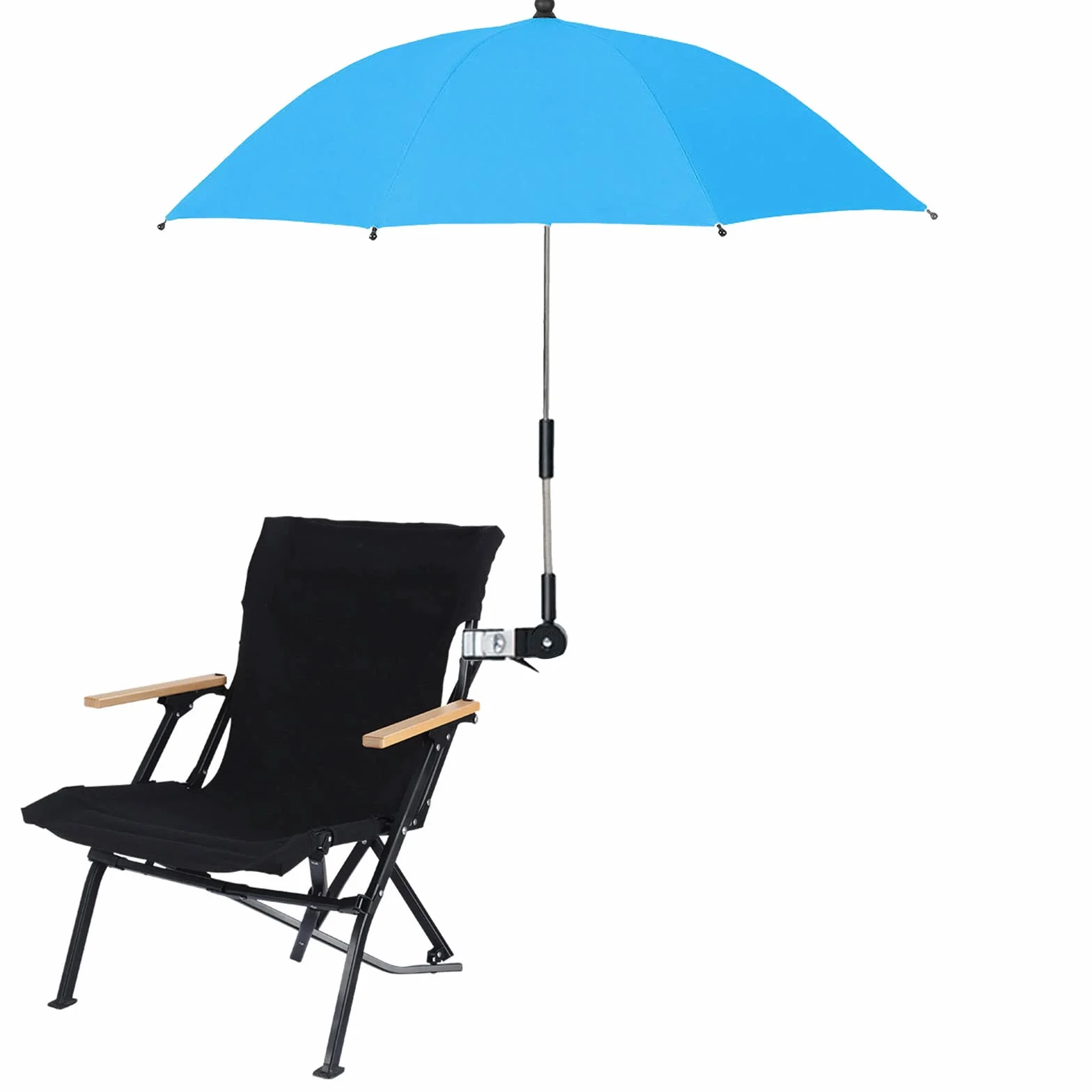 BEIJIALY Ombrello per Sedia Regolabile con Morsetto Universale, Ombrello per Passeggino, Parasole Anti-UV per Passeggino Ombrellone per Ombrellone, Ombrellone per Sedia da Spiaggia con Protezione UV P