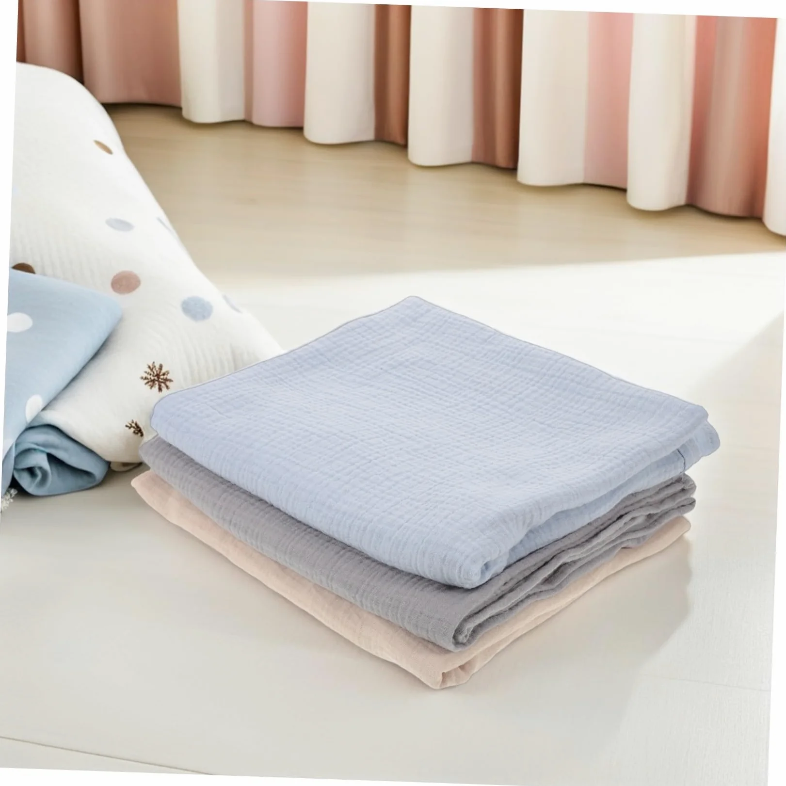 Hohopeti 3 Pezzi Coperta Mussola per Ragazzo Ragazza Morbida Traspirante e Sicura Fascia Ragazzo Ragazza Unisex per Sonno e Nanna Confortevole