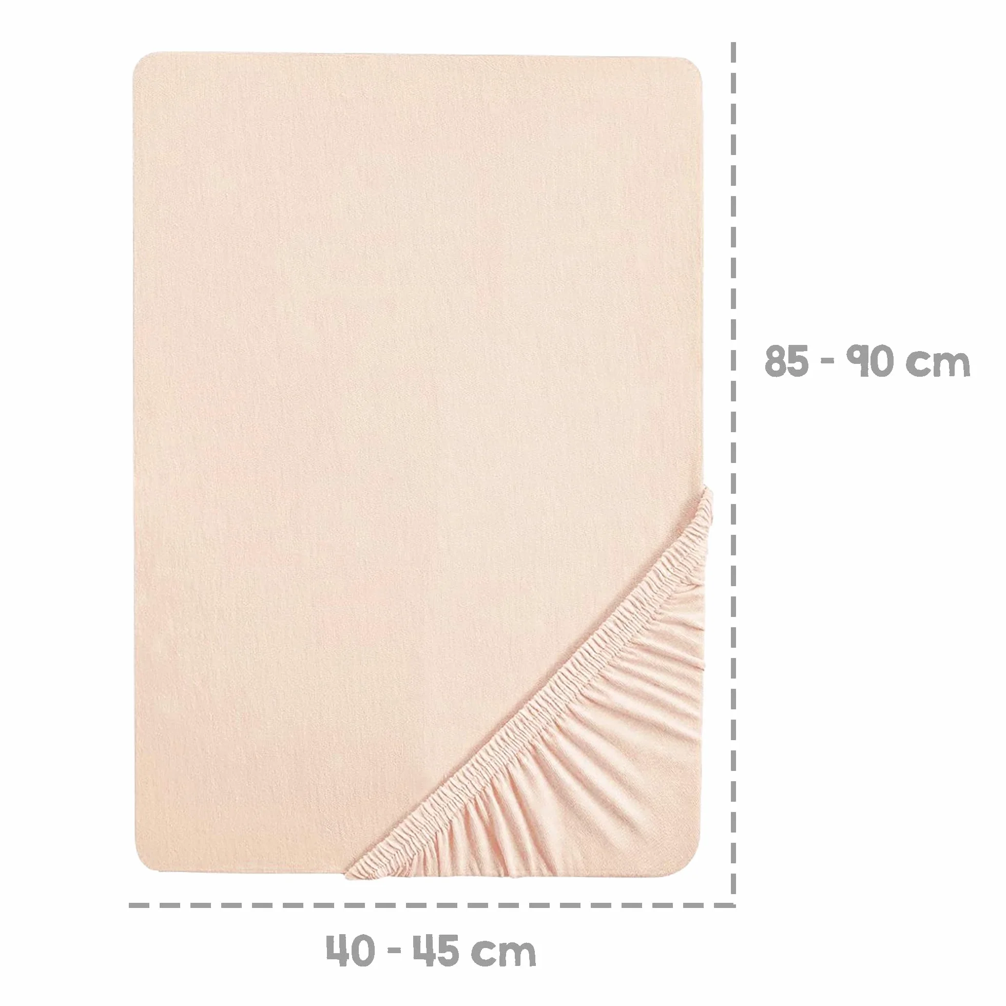 roba Spannbettlaken 40 x 90-45 x 90 cm Frosty Almond - Baby Bettlaken für Stubenwagen/Wiegen - Bio Baumwolle - GOTS und Oeko-Tex Standard 100 - Beige