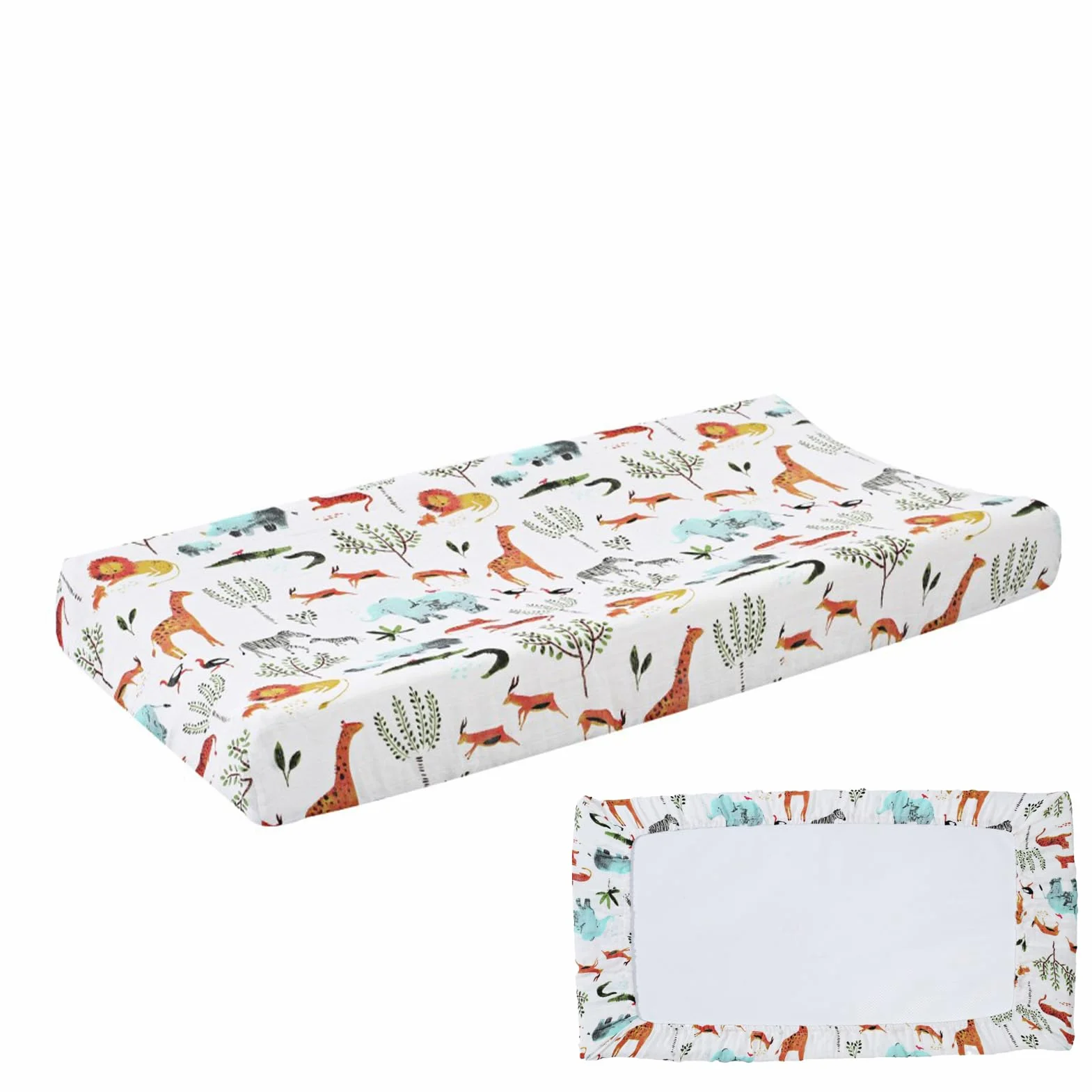 Copri Fasciatoio Neonato 40 X 80cm, Fodera Per Fasciatoio, Copertura Per Fasciatoio In Filato Di Cotone Traspirante E Morbida, Lenzuola Per Fasciatoio Per Neonato, Coprifasciatoio Rimovibile