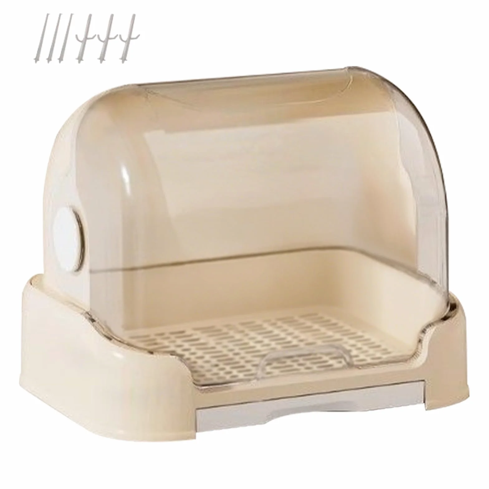 Generico Organizzatore per Biberon | Portabiberon con Copertura Scatola Organizzazione Asciugatoio,Portautensili Antipolvere per Ciuccio Casa Viaggio Nursery Top Mobile