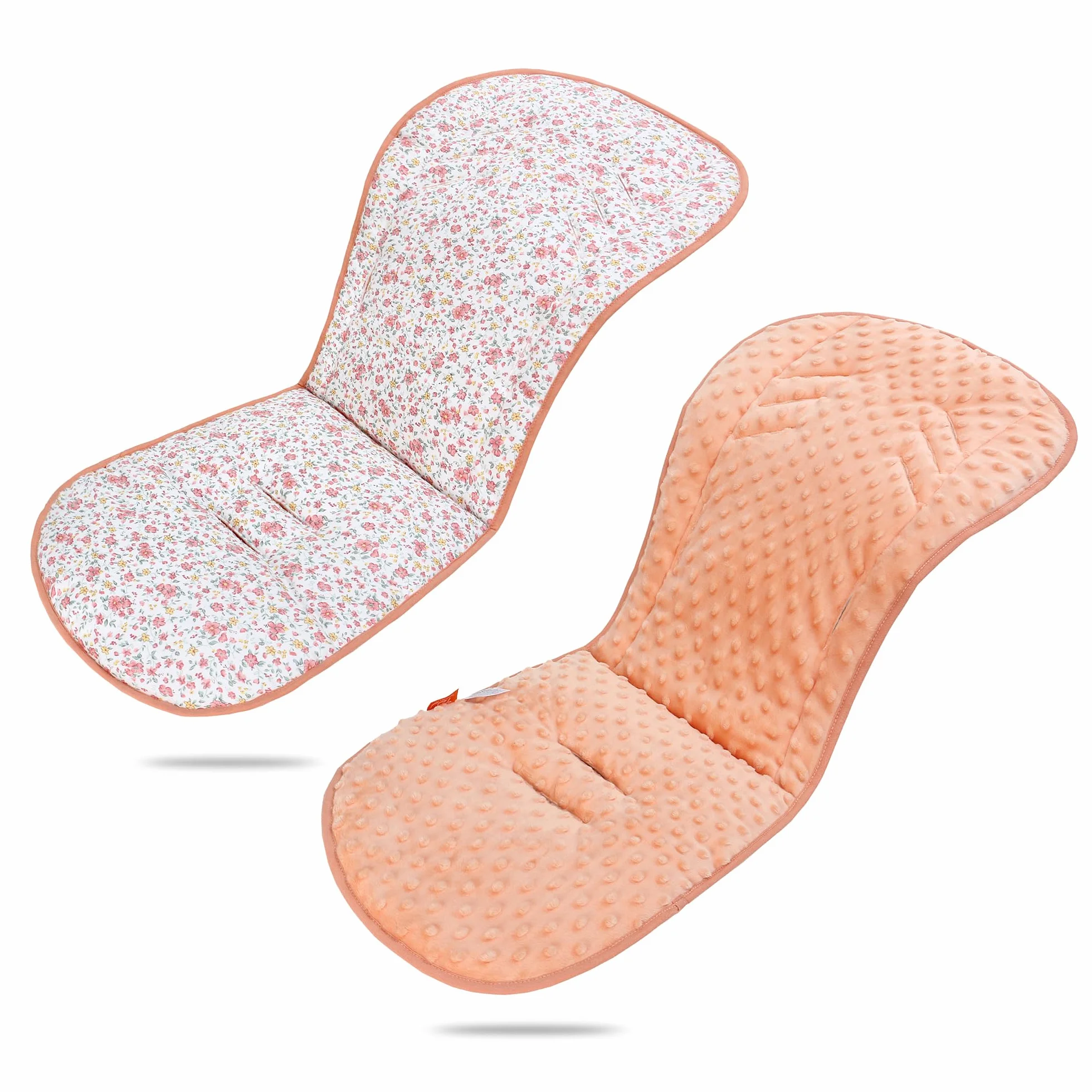 Copriseduta Passeggino Universale, Materassino per Passeggino Universale, Design Reversibile, Morbido e Traspirante Coprisedile per Passeggini, Seggiolini Auto, Culle e Seggioloni (Stampa Floreale)