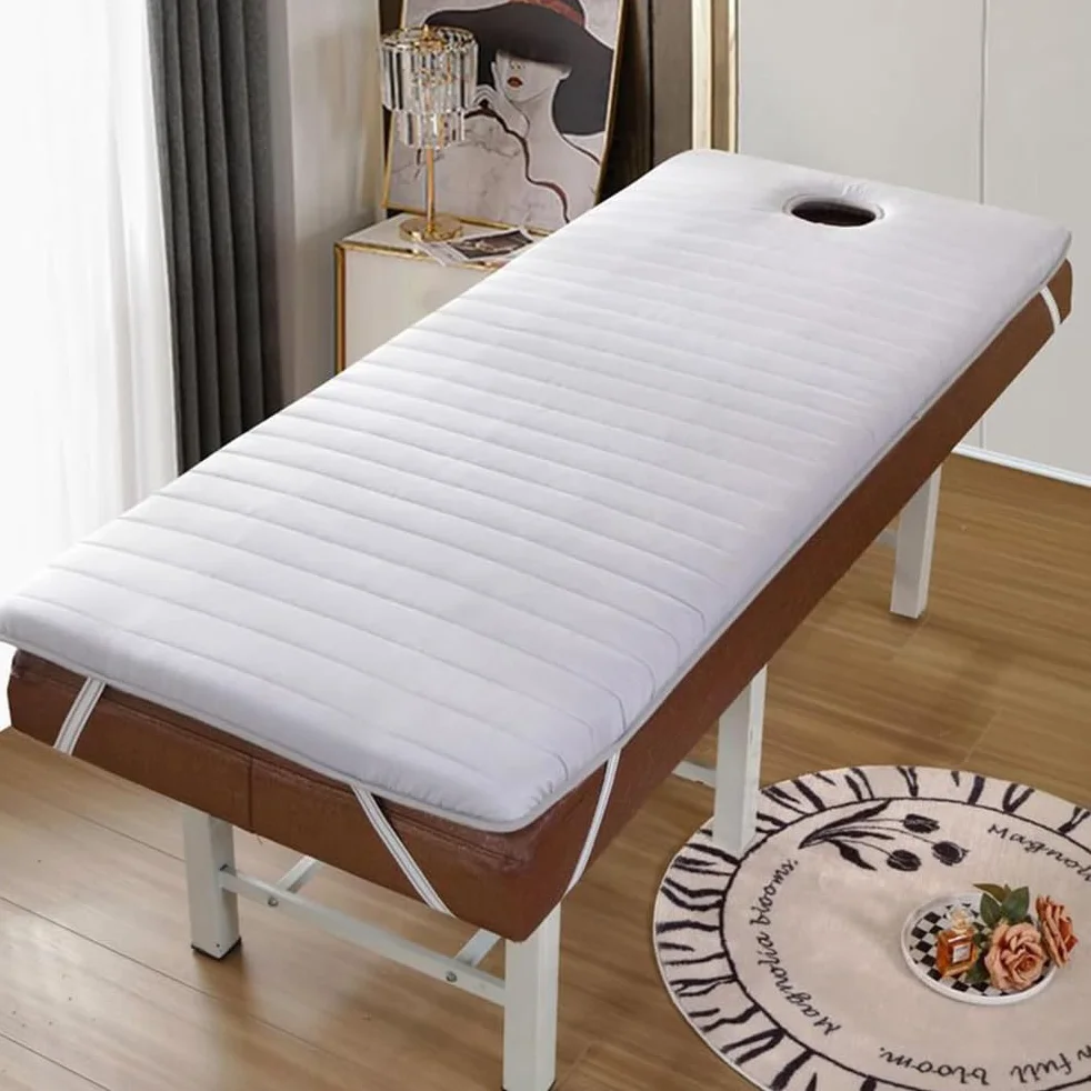 Materasso Pieghevole per Lettino da Massaggio in Memory Foam – Topper Morbido, Traspirante e Antiscivolo per Spa ed Estetista,Style 1,185×70cm