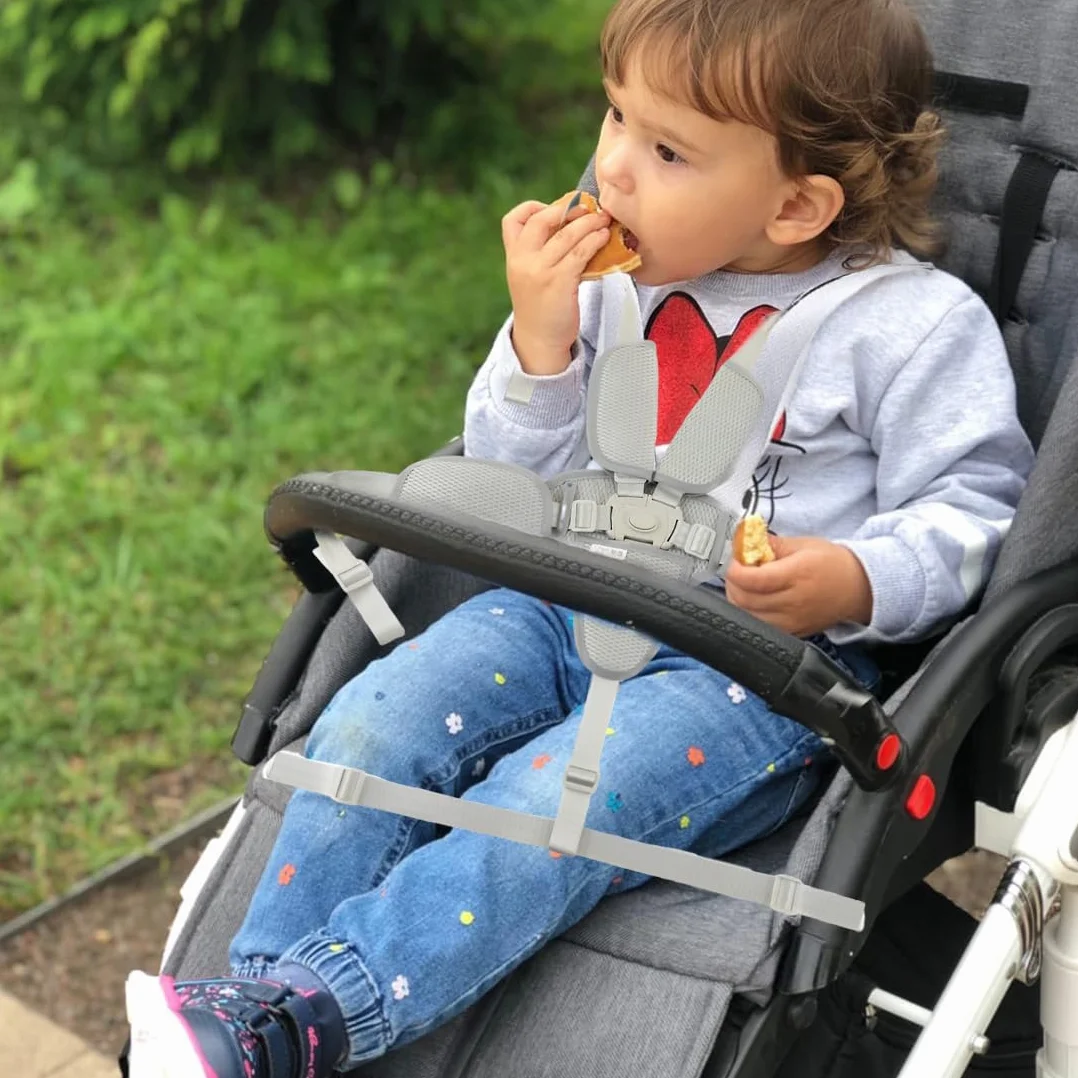 5 Punti Cintura di Sicurezza per Seggiolino Auto Cintura Multifunzione Protezione Bambini Cintura per Seggiolino con Polsini per Spalle Cintura di Sicurezza per Passeggino