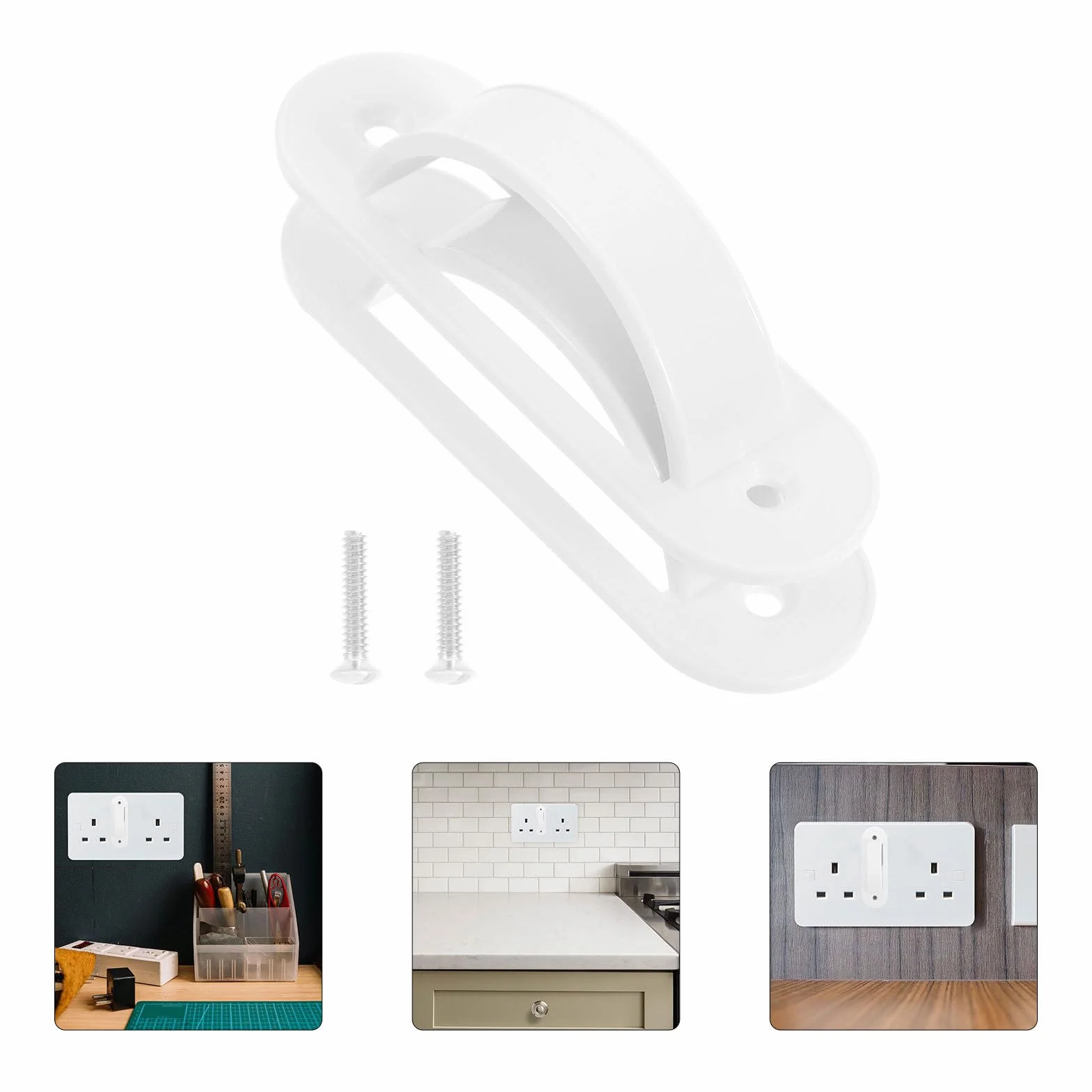 Yardenfun 2 copriinterruttori bianchi per la sicurezza dei bambini, protegge l'interruttore della luce dall'attivazione accidentale, pannello decorativo da parete trasparente per uso sicuro a casa