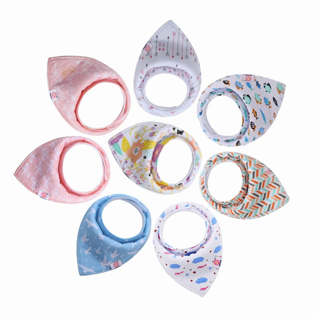 UPKOCH 16pezzi Bavaglini Bandana Per Assorbenti e Lavabili Per Teething e Svezzamento Design Per e Ragazze