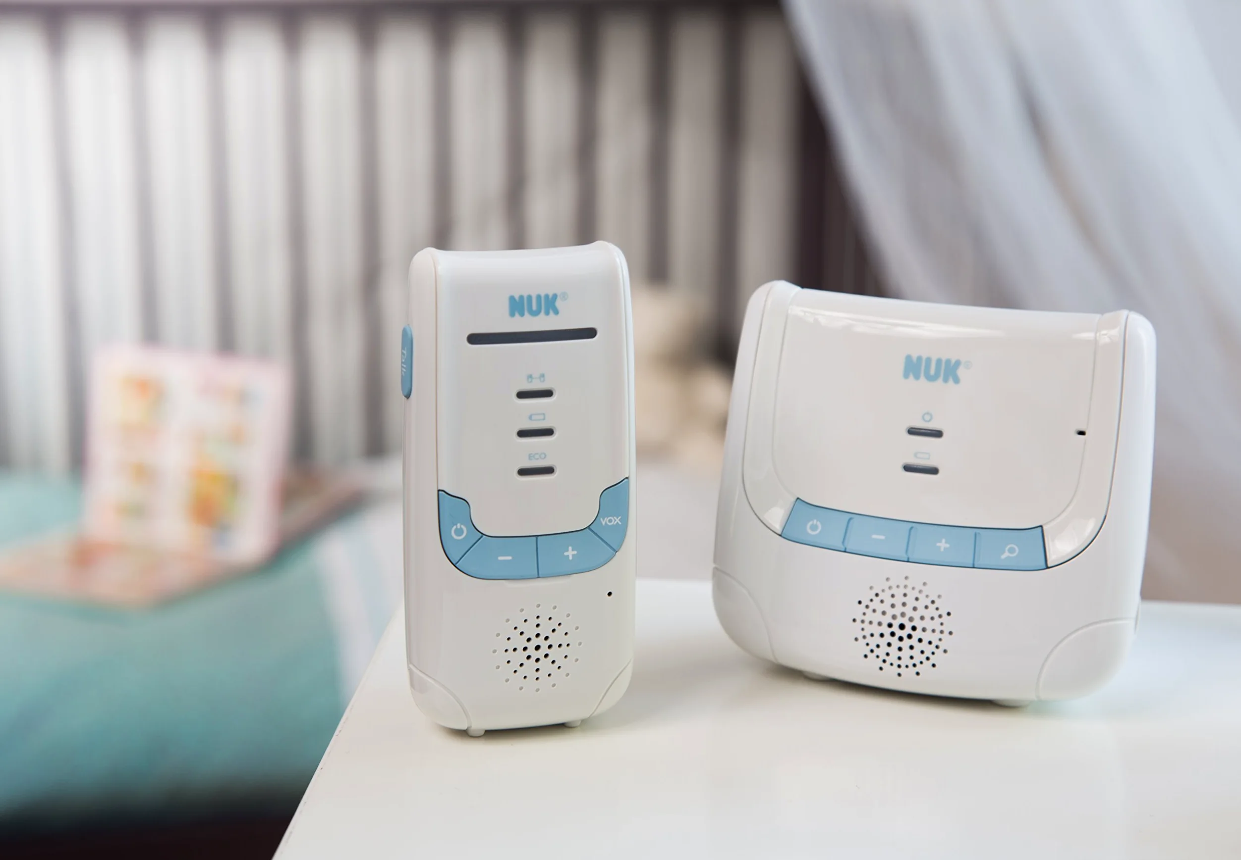 Nuk 10256266 Eco Control Baby Monitor, Bianco/Azzurro