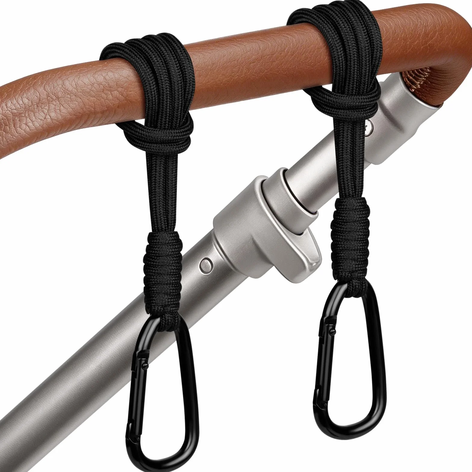 OSDUE Ganci per Passeggino Porta Borse, 2 Pezzi Ganci Passeggino Universali, Appendere Borse Shopping Borsa per Passeggino, Stroller Hooks Cord, Antiscivolo Moschettoni Carrozzina, Accessori Neonato