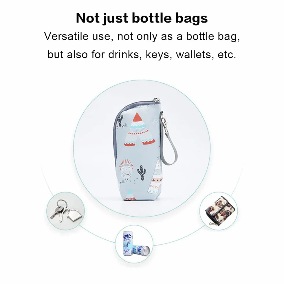 Borsa Isolante Termica Portatile per Biberon - Sacchetto di Isolamento con Strato Isolante per Latte Materno e Acqua