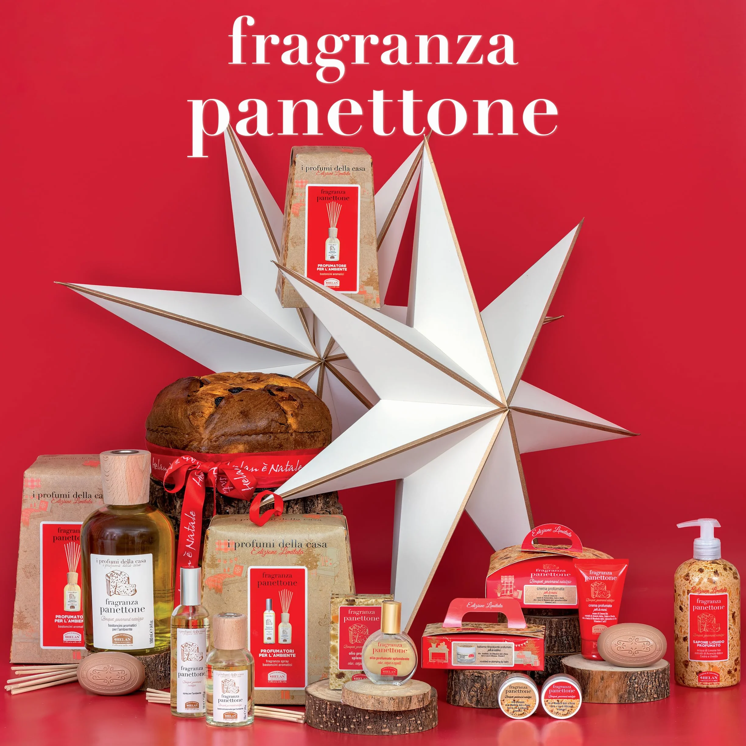 Helan Fragranza Panettone - Olio Capelli e Corpo Profumato Multiuso, Olio Secco Spray Luminoso anche Viso e Barba 100% Vegetale con Vitamina E, Mandorle Dolci, Oliva e Rosmarino, 30 ml, Made in Italy