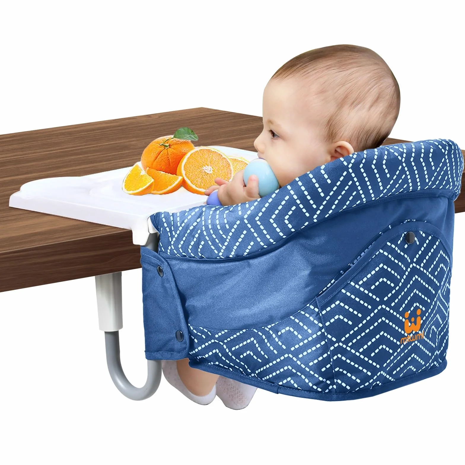 MTWML Seggiolone portatile con gancio e vassoio, che si attacca al tavolo, sedile veloce da agganciare al tavolo per neonati e bambini. Seggiolino per l'alimentazione dei bambini per tavoli da pranzo