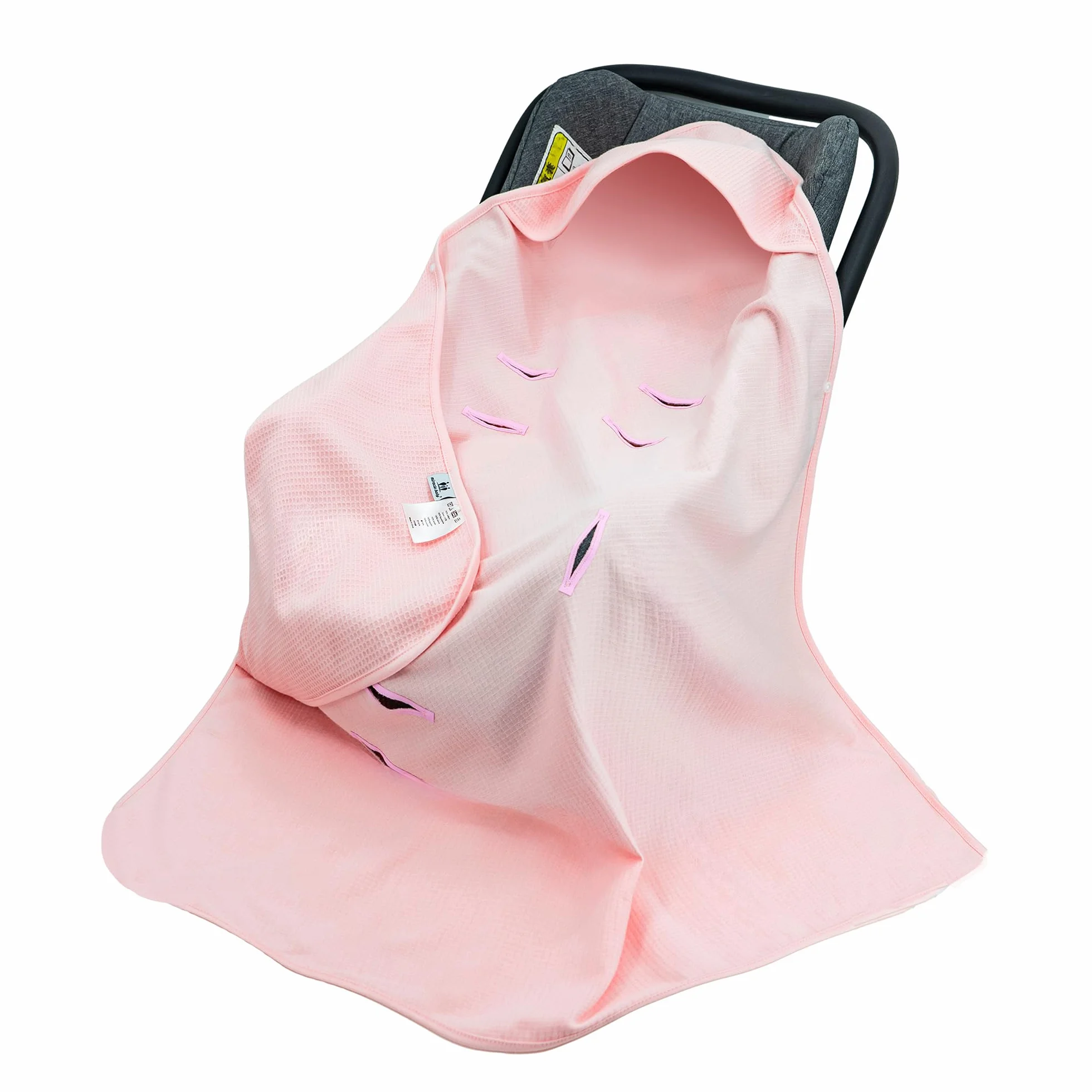 Coperta per ovetto, passeggino, 90 x 90 cm, in tessuto a nido d'ape, universale, per seggiolino auto