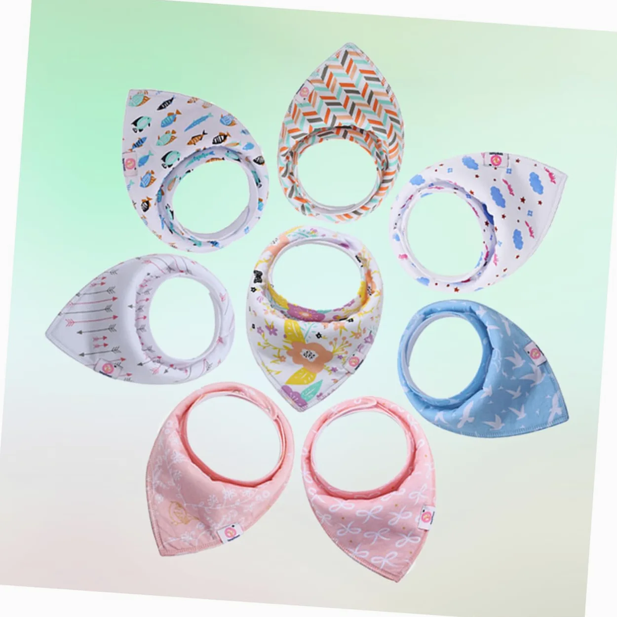 UPKOCH 16pezzi Bavaglini Bandana Per Assorbenti e Lavabili Per Teething e Svezzamento Design Per e Ragazze