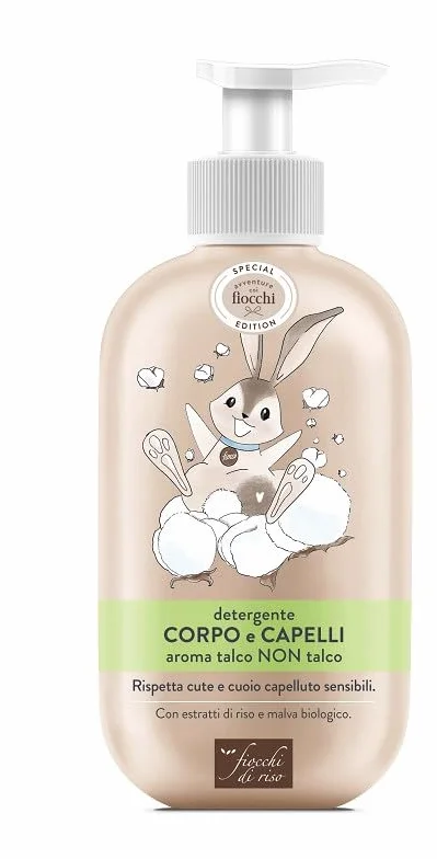 FIOCCHI DI RISO DETERGENTE CORPO E CAPELLI SPECIAL TALCO 400ML