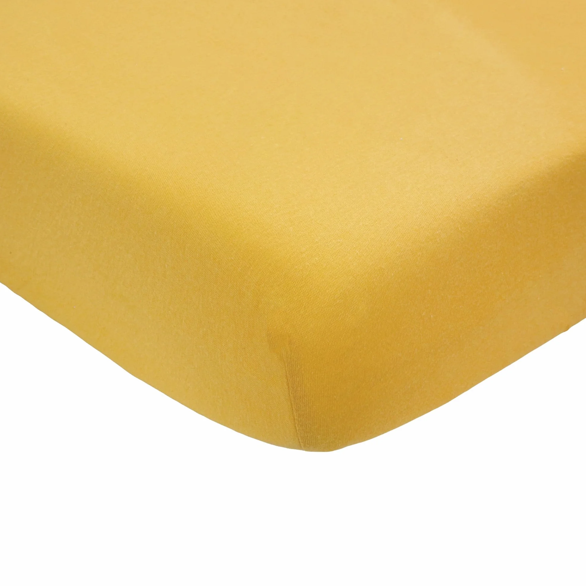 Trois Kilos Sept - Lenzuolo con Angoli Bambino - 60 x 120 cm - 100% Cotone - Jersey Elasticizzato - Mostarda