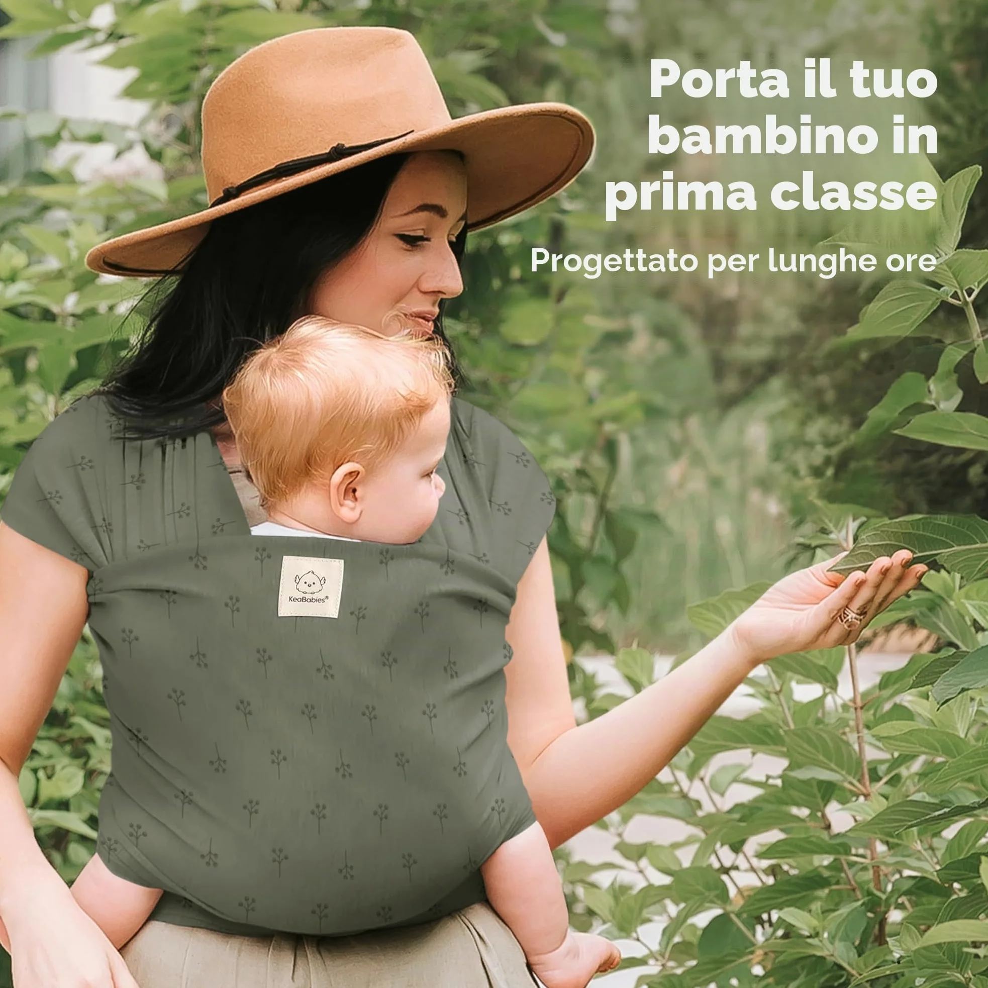 KeaBabies Baby Wrap Carrier - Tutto in 1 Original Baby Carrier Fascia da Neonato a Bambino, Facile da Indossare, Legatura Senza Mani, Leggero, Impacchi per Bambini Traspiranti (Forest Berries)