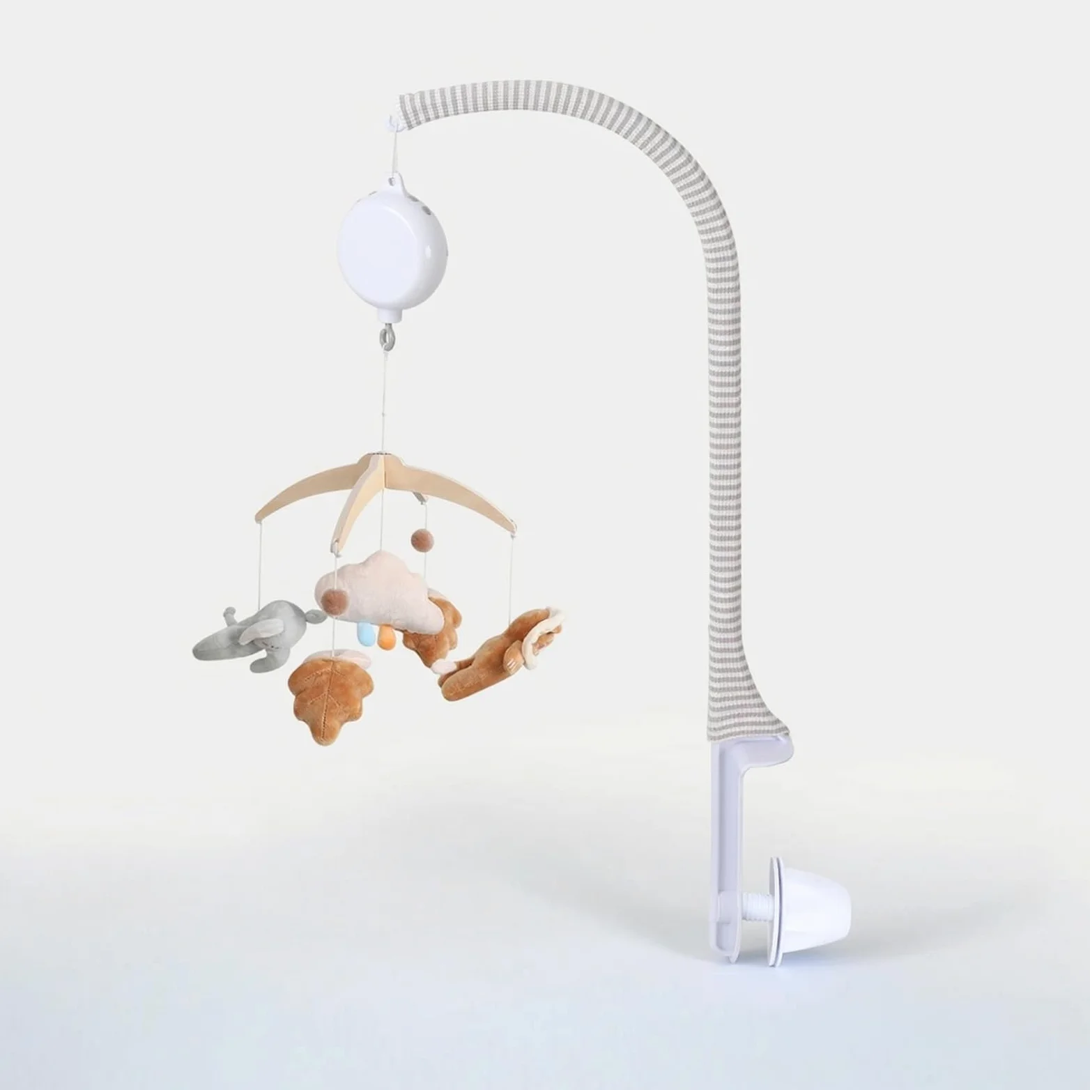 MagiDeal Giostrin Neonato Giostrin Giostrina Lettino Mobile Carillon in Velluto Cristallo Plastica con Braccio Robusto Fissaggio Morsetto, Con Carillon