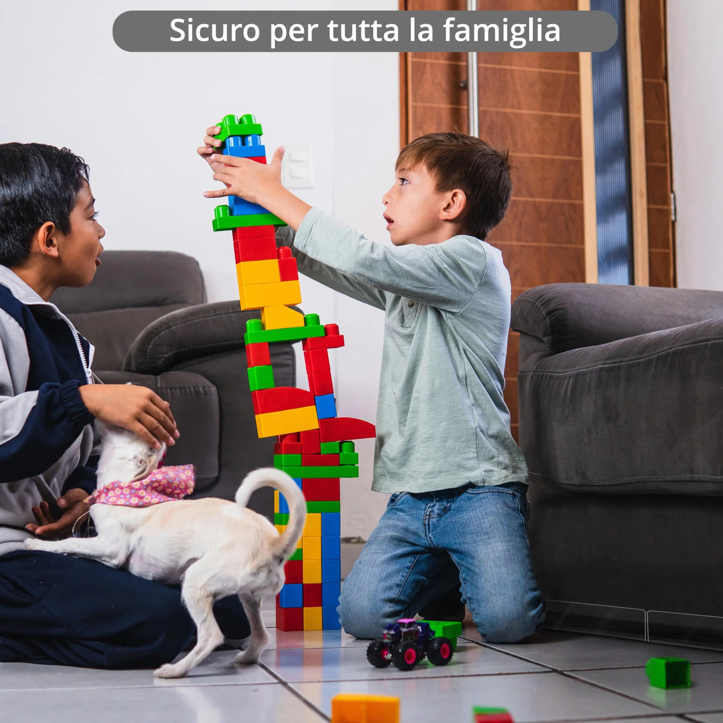 Paracolpi Barriera Letto per Giocattoli [Confezione da 8] - Blocca sotto Divano Trasparenti Adesivi Anche per Letto, Divano, Armadio, Comò, Cucina - Barriera Divano Anti Polvere e Animali
