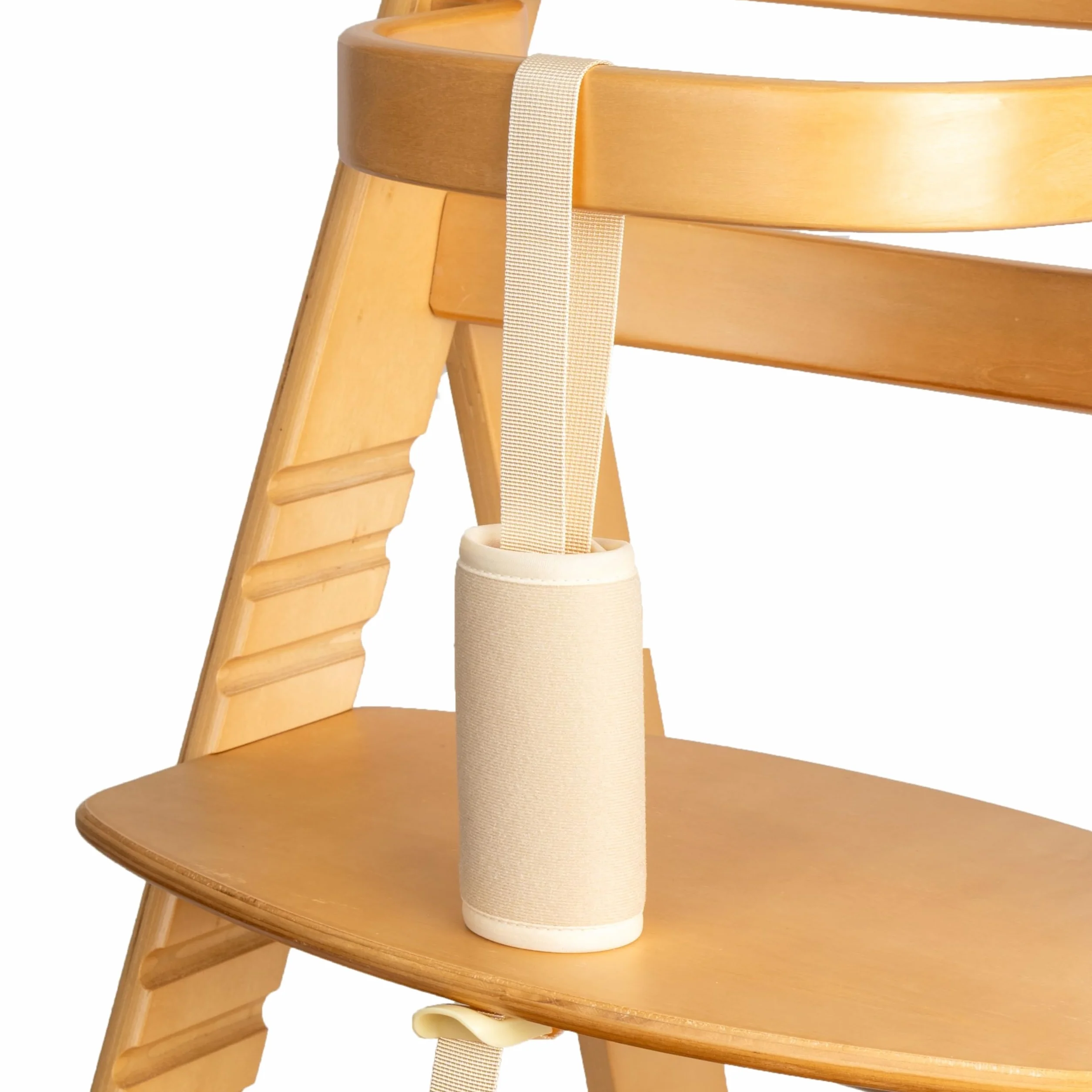 Set cintura inguinale con protezione cintura per seggiolone, confezione da 3, in beige, due cinture compatibili con Hauck Alpha Beta, Stokke Tripp Trapp, roba, Kinderkraft, ecc.