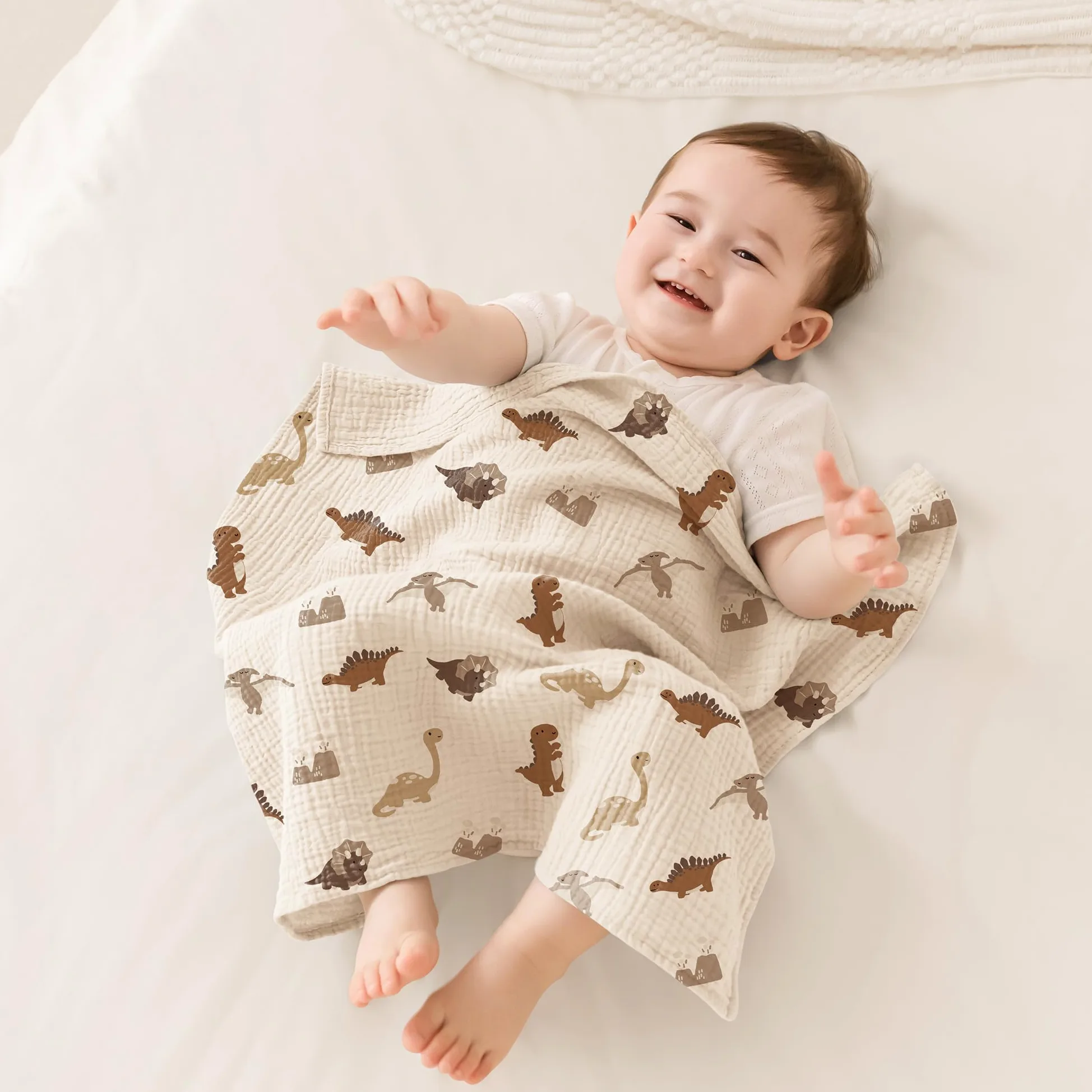 Susurration Salviette in Garza per Bambini Super Morbido Assorbente in Mussola a Grana Per Neonati, Unisex, per Bambine E Ragazzi 8 Pezzi, Set 60x60CM (Rosa-viola)