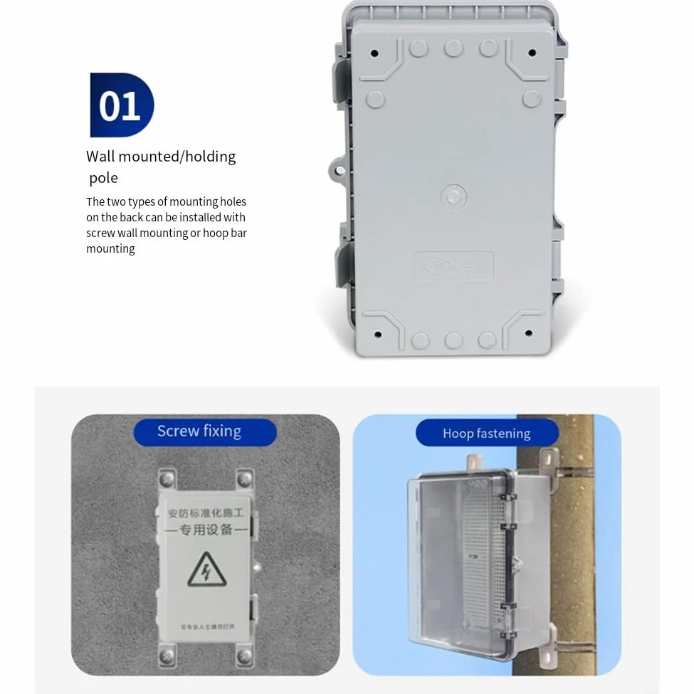 Scatola elettrica resistente alle intemperie(Transparent Cover)