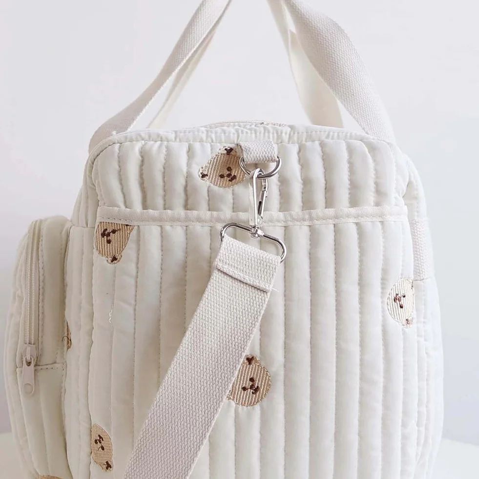 Borsa per pannolini, borsa a tracolla per mamma, leggera, trapuntata, grande, multifunzionale, da viaggio, per maternità e cambio del bambino, per ospedale e fine settimana