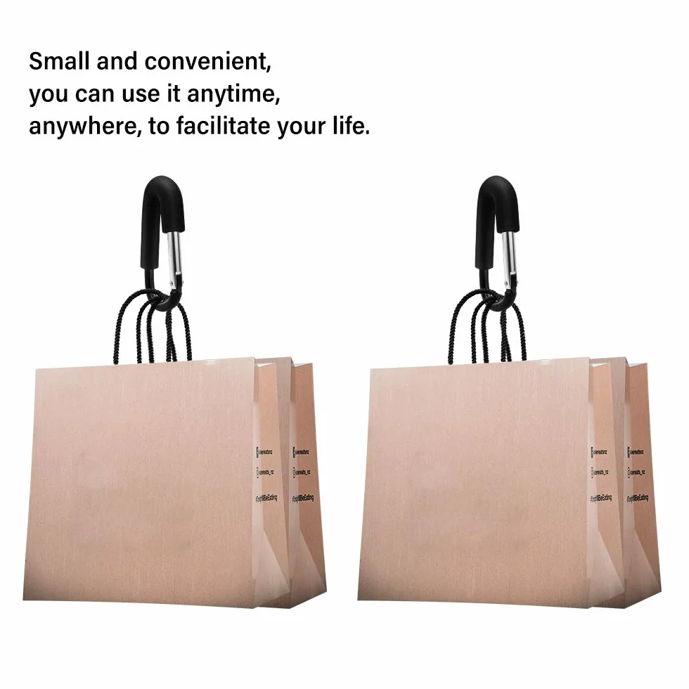 2pcs Buggy Ganci Moschettone, Passeggino Carrozzina, Passeggino clip, alluminio custodia supporto, Stroller Hooks,14 * 8cm(5.5"*3.1")