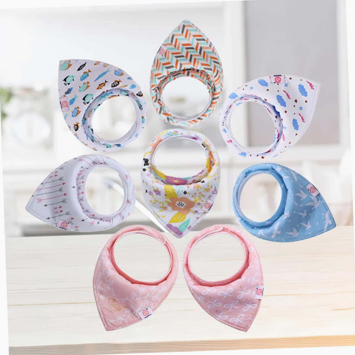 Abaodam 16pezzi Bavaglini Bandana Per Assorbenti e Impermeabili Design Per Per Teething e Alimentazione