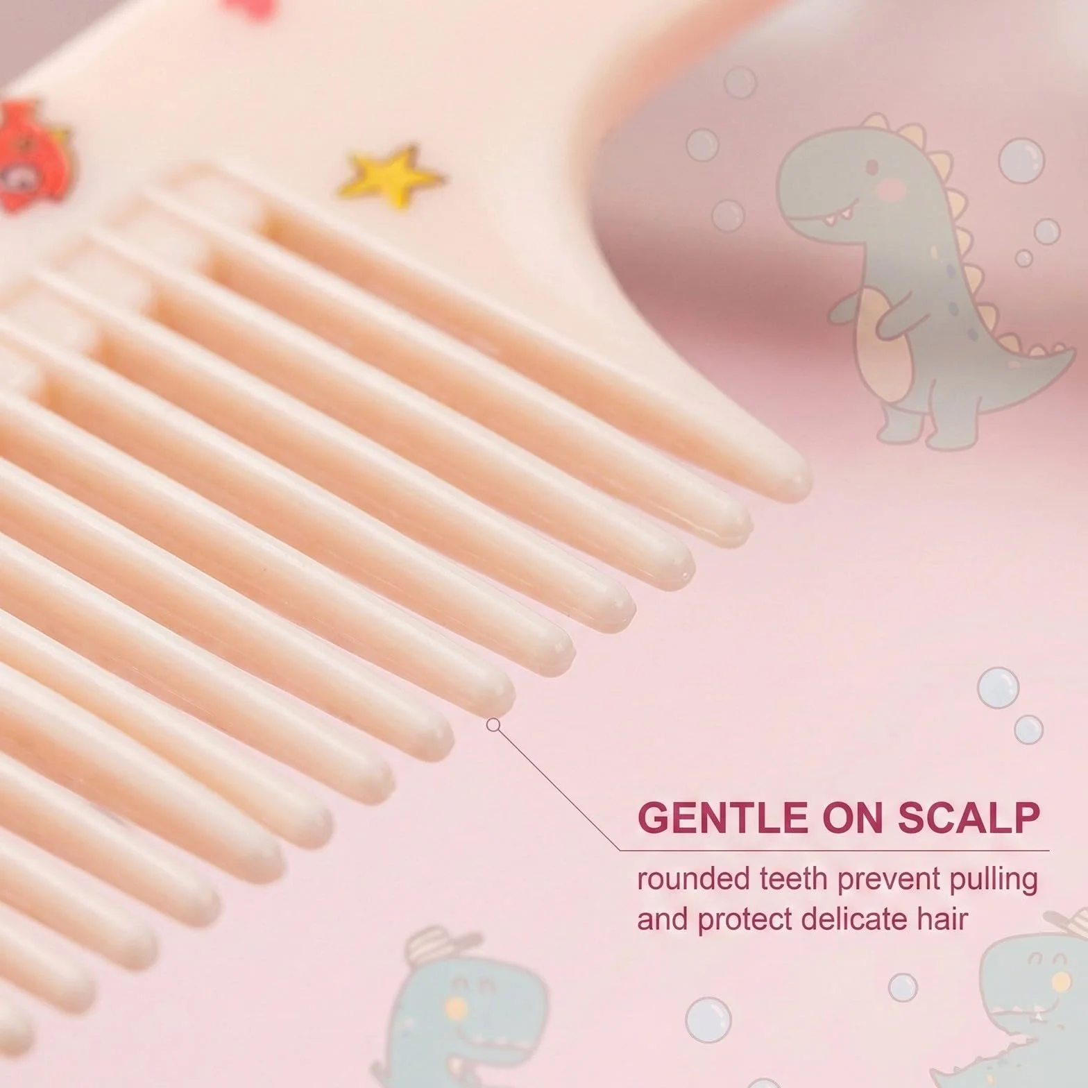 4 Pcs Spazzole per Capelli e Pettini Bambina,Set Parrucchiera Bambina,Pettine Districante per Capelli Bagnati e Asciutti,Pettine Neonato Crosta Lattea,Spazzola a Coda di Ratto Ragazze e Ragazzi