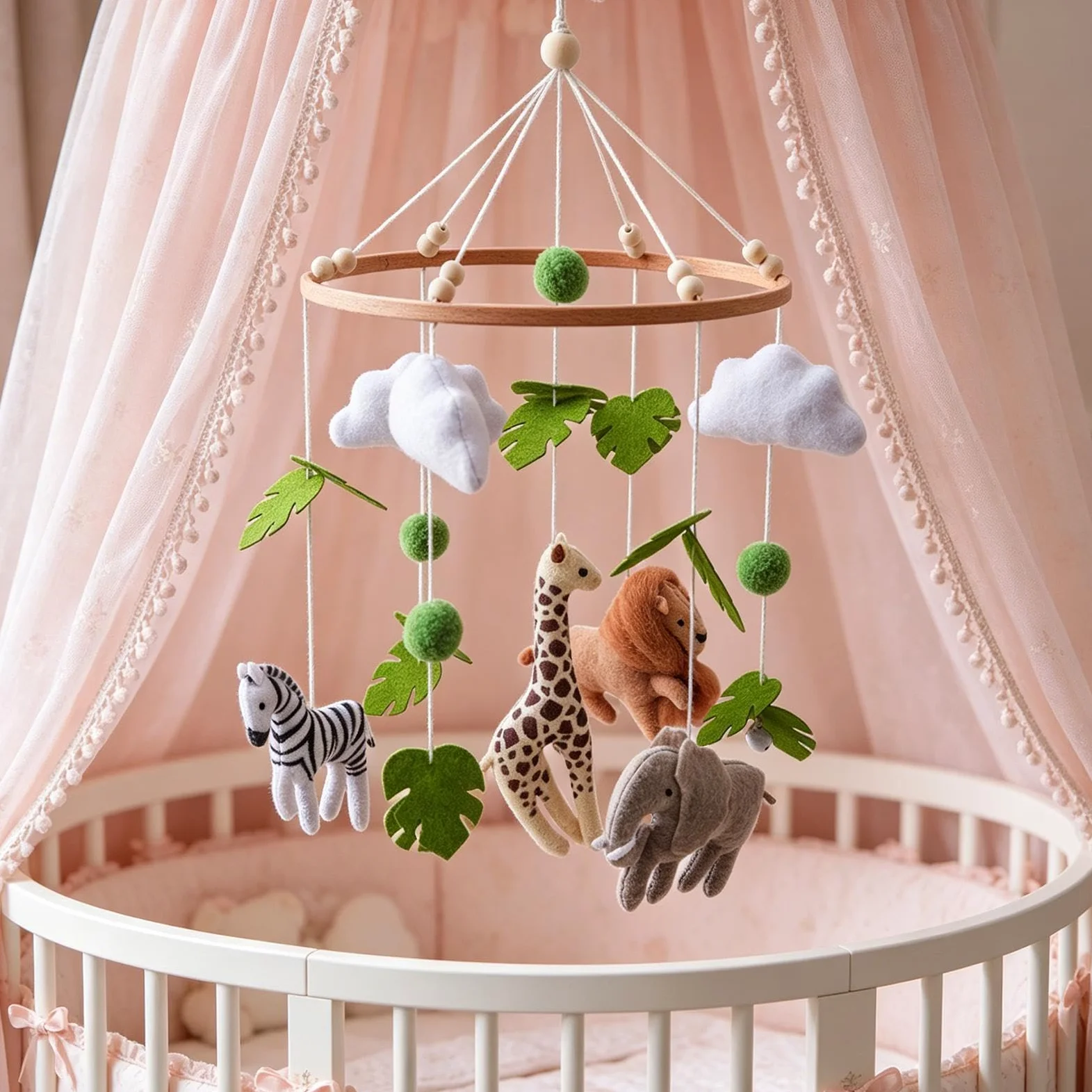 Decorazione per la cameretta dei bambini | Mobile in feltro fatto a mano per la cameretta dei bambini, per calmare e per culla, lettino, cameretta dei bambini,