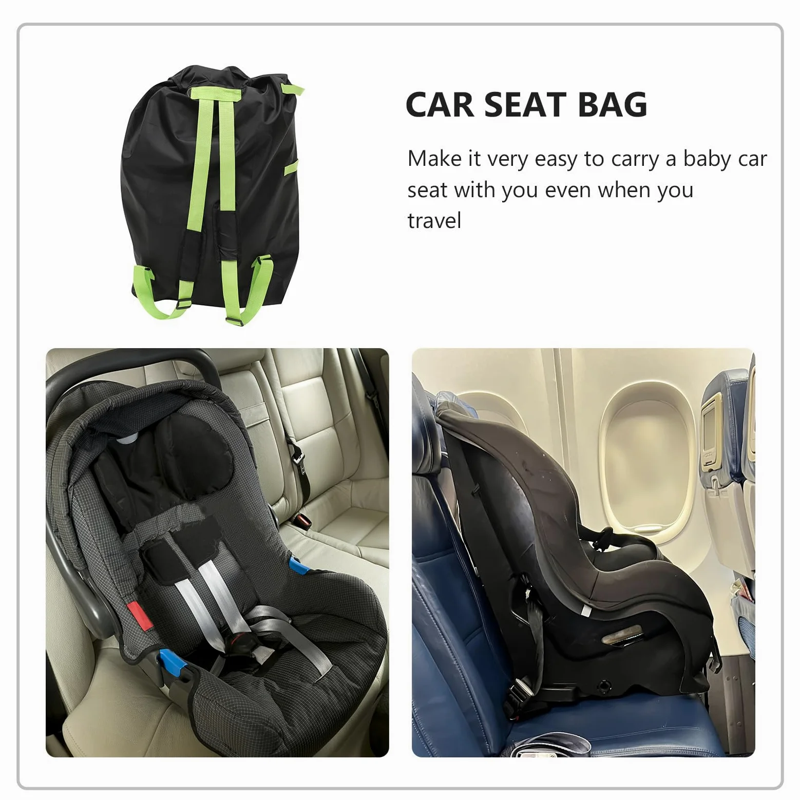 Borsa da Viaggio per Passeggino Doppio Resistente con Chiusura a Coulisse, Zaino Portaoggetti per Passeggini Compatibile la Maggior Parte dei Modelli, Accessorio per Viaggio