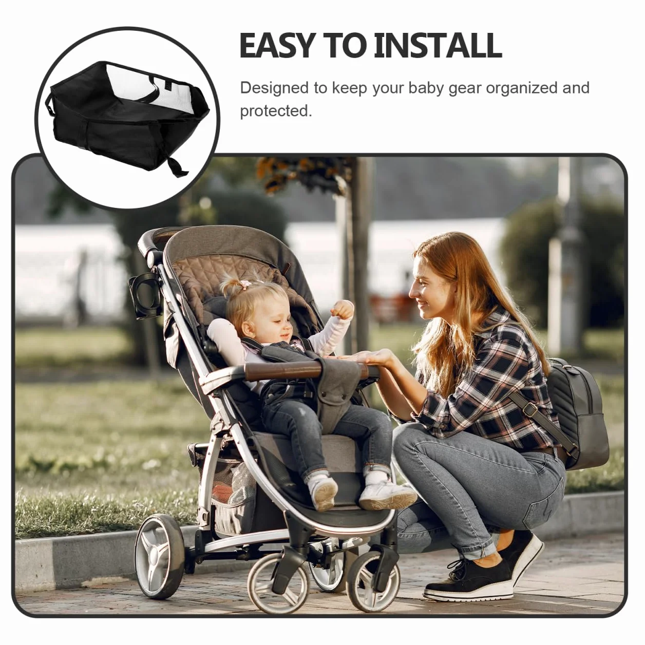 Cestino Inferiore Per Passeggino, Cestino Inferiore Per Carrozzina, Per Passeggino In Tessuto Oxford Per Lo Shopping
