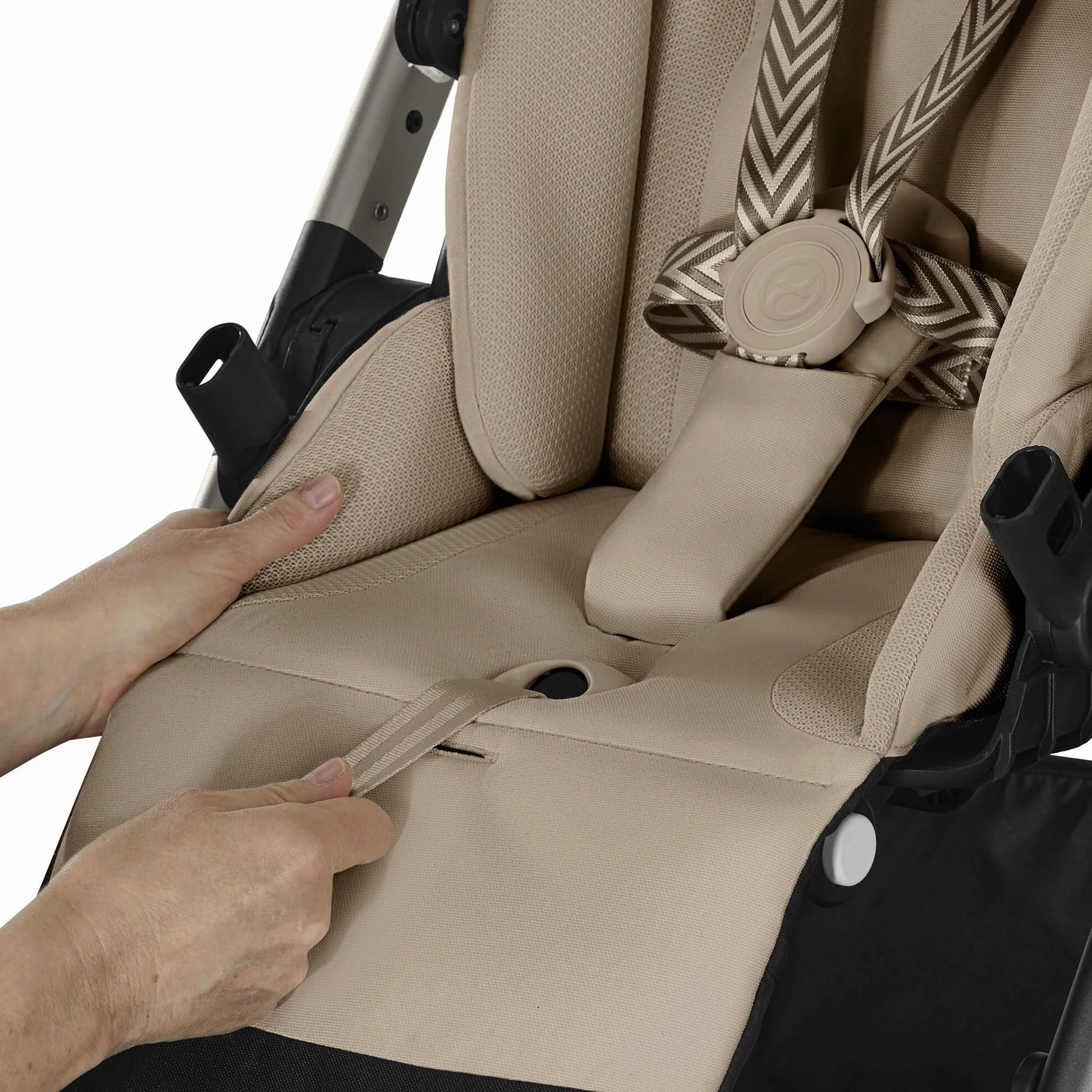 CYBEX Gold Balios S Lux Passeggino, Posizione Reclinabile Ergonomica, Sistema di Cinture con Una Sola Mano, Dalla Nascita Fino a 22 Kg (Circa 4 Anni), Almond Beige