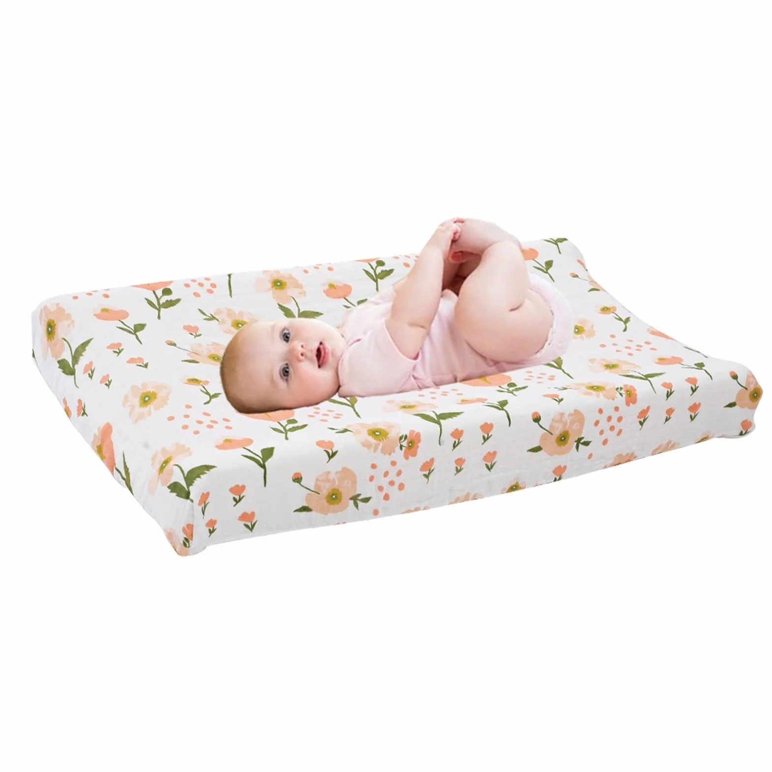 Floral Diaper Changing Pad - Waterproof Change Mat | Waterproof Changing Pad Liners | Soft And Surfaces Ensures Utmost Comfort For Little Your | Hand Or Machine Wash