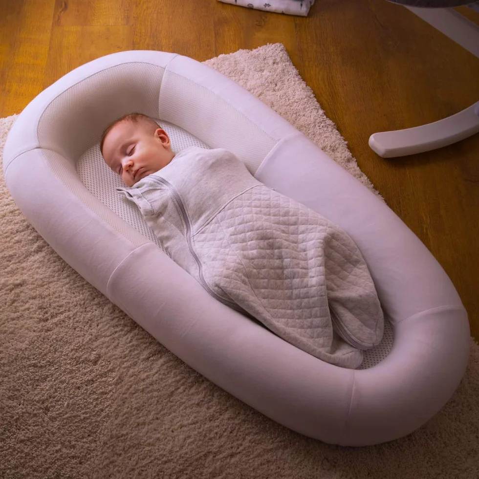 PurFlo Ricambio Sleep Tight Baby Bed Cover,Minimal Grigio, Tessuto Morbido e Traspirante, Design Easy Fit, Lavabile in Lavatrice, Durevole Accessorio Per Letto Bambino Per Uso quotidiano