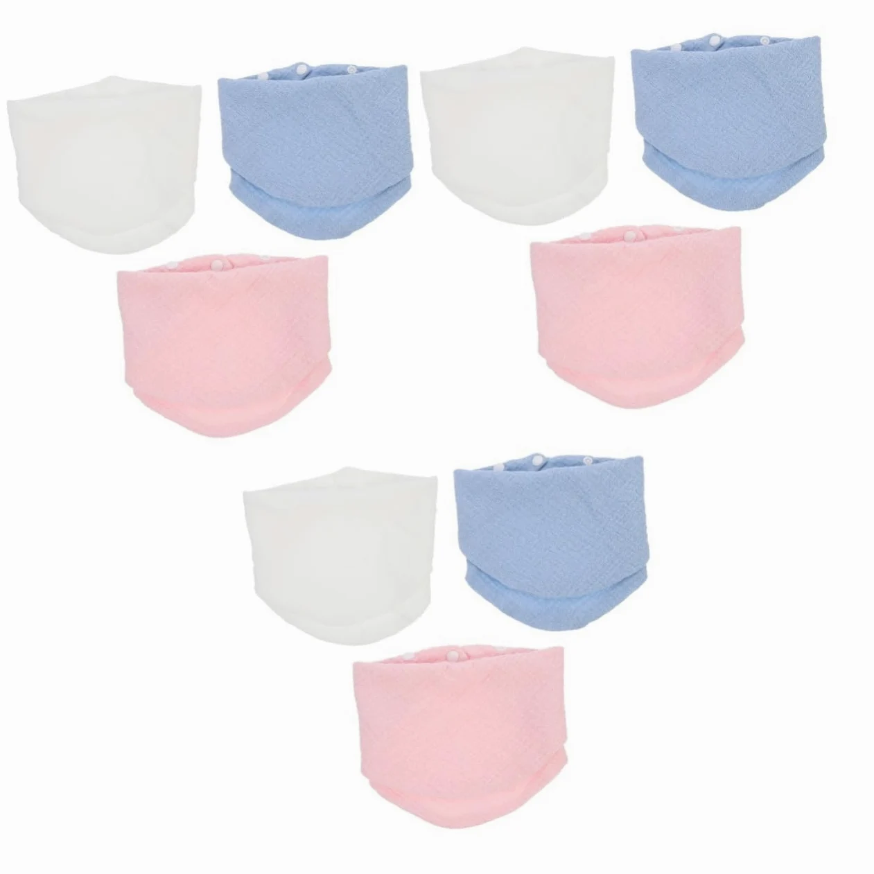 ifundom 9pezzi Bavaglini Bandana Morbidi e Assorbenti Per Cotone Muslin Per Alimentazione e Ruttini Proteggono Liquidi e Mantengono Collo Asciutto