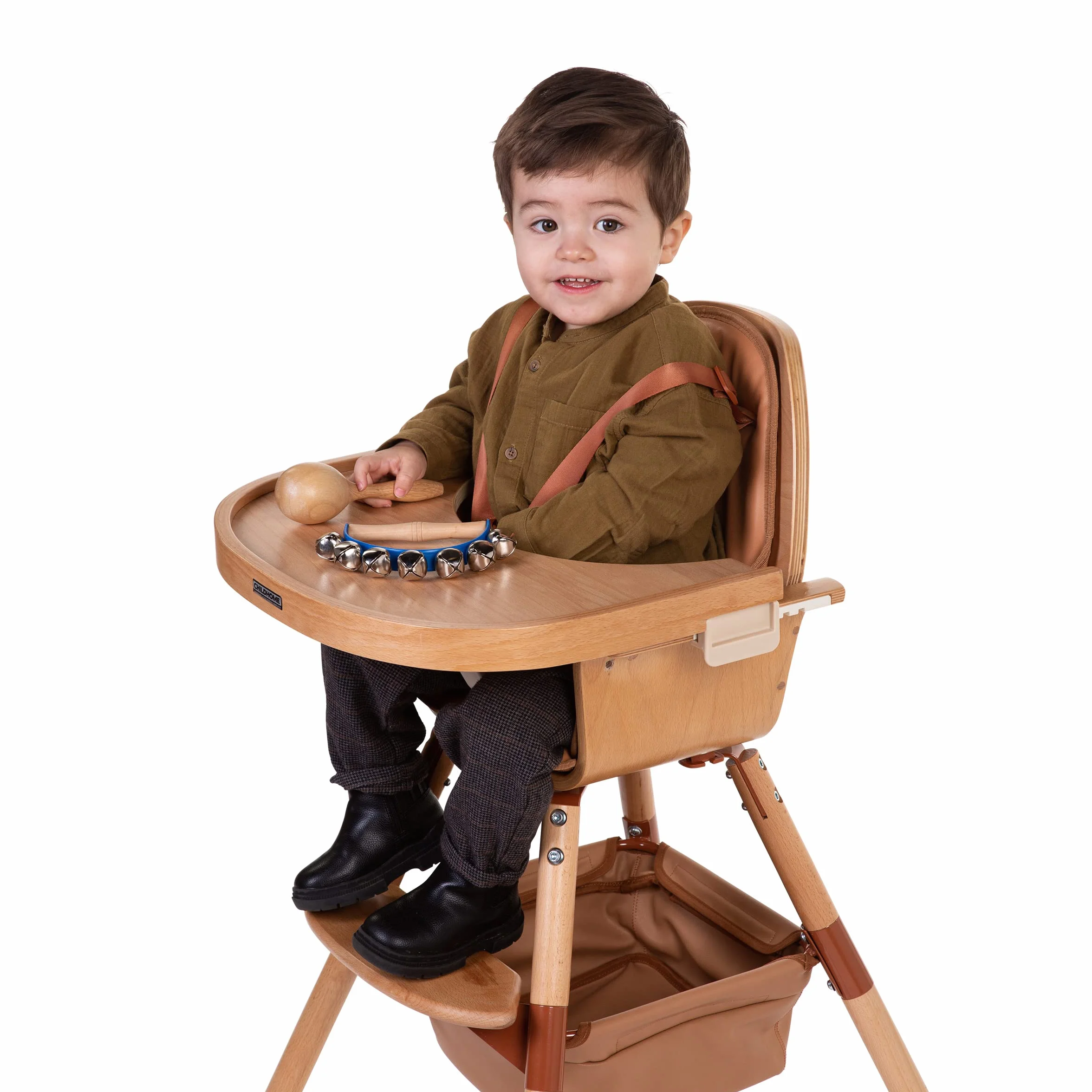 CHILDHOME, Cuscino riduttore per seggiolone effetto pelle, compatibile con Evolu e Evowood, Nude