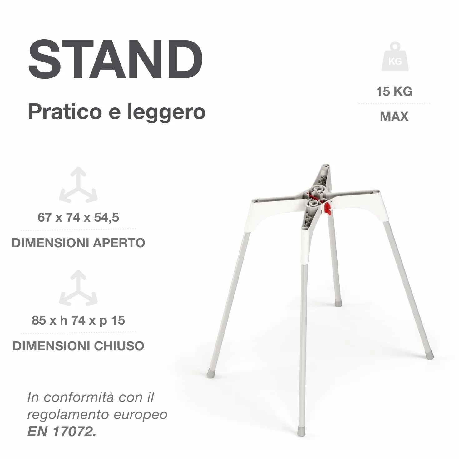 OKBABY Cavalletto di Supporto per Vaschetta Bella - Gambe Pieghevoli, Minimo Ingombro - per il Bagnetto del Neonato 0-12 Mesi (Max 15 kg)