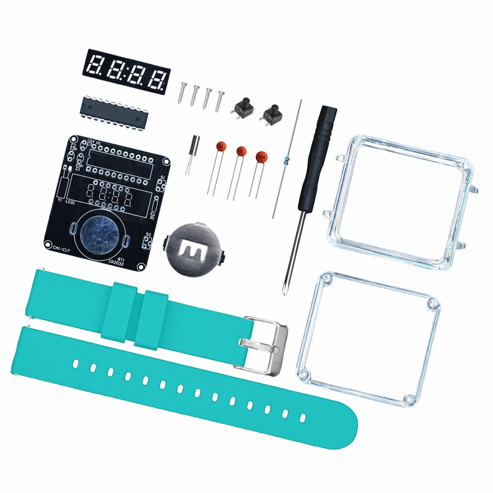 Kit Clock A LED Non Kits ESILE A GUIDAGGIO della Schema VISUALIZZAZIONE E COMPONENTI Silicone RIUSIBILI