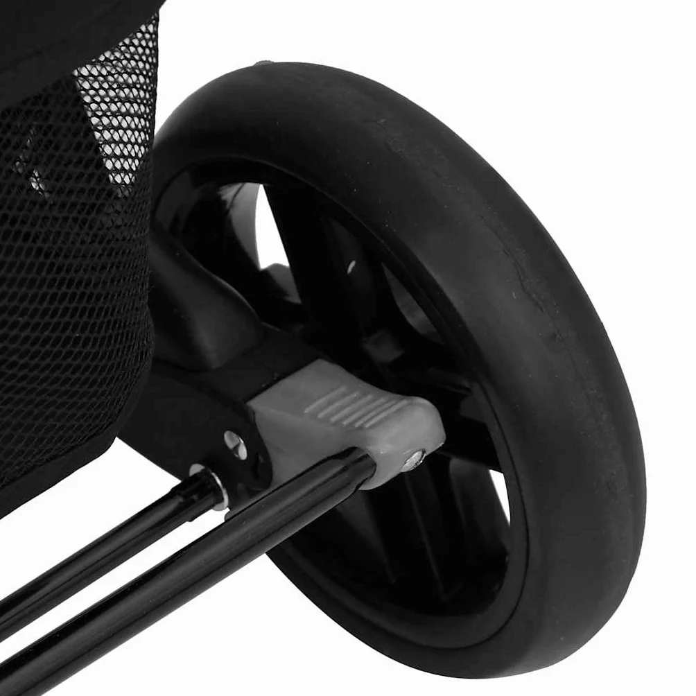 vidaXL Passeggino Gemellare Grigio Chiaro in Acciaio