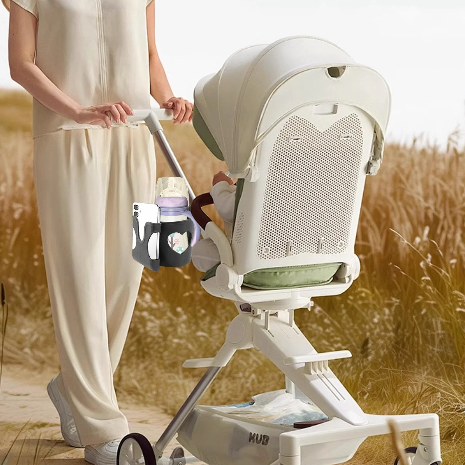 Porta della di scooter - Coppa passeggino e supporto per telefono, supporto per bottiglia regolabile | Carrier di bevande universali per scooter elettrici, sedie a rotelle, bici e camminatori, i