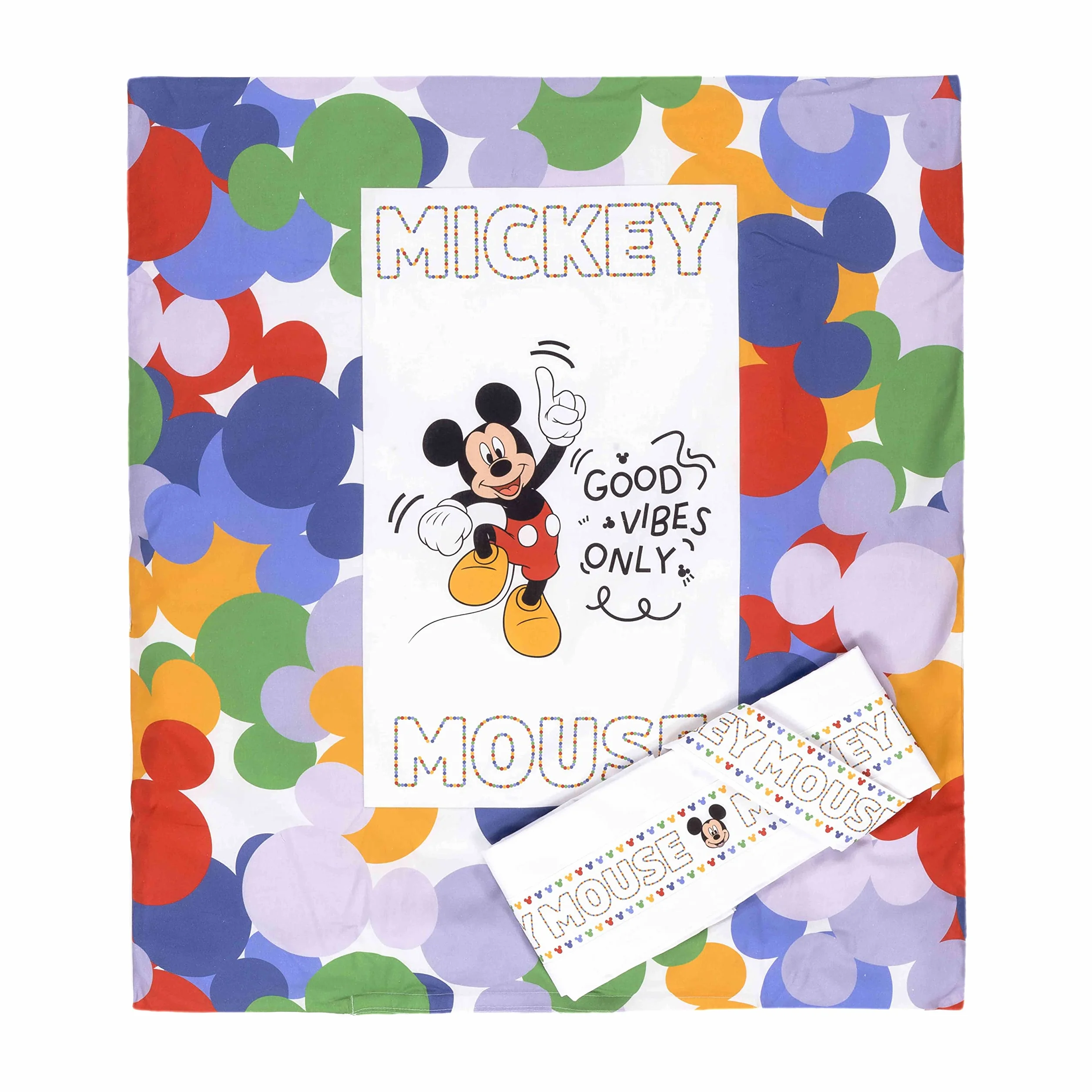 Lenzuola culla piumino sacco neonato disney minnie topolino carrozzina set navicella completo lenzuolo lenzuolino neonata corredino biancheria federa (Topolino arancione)