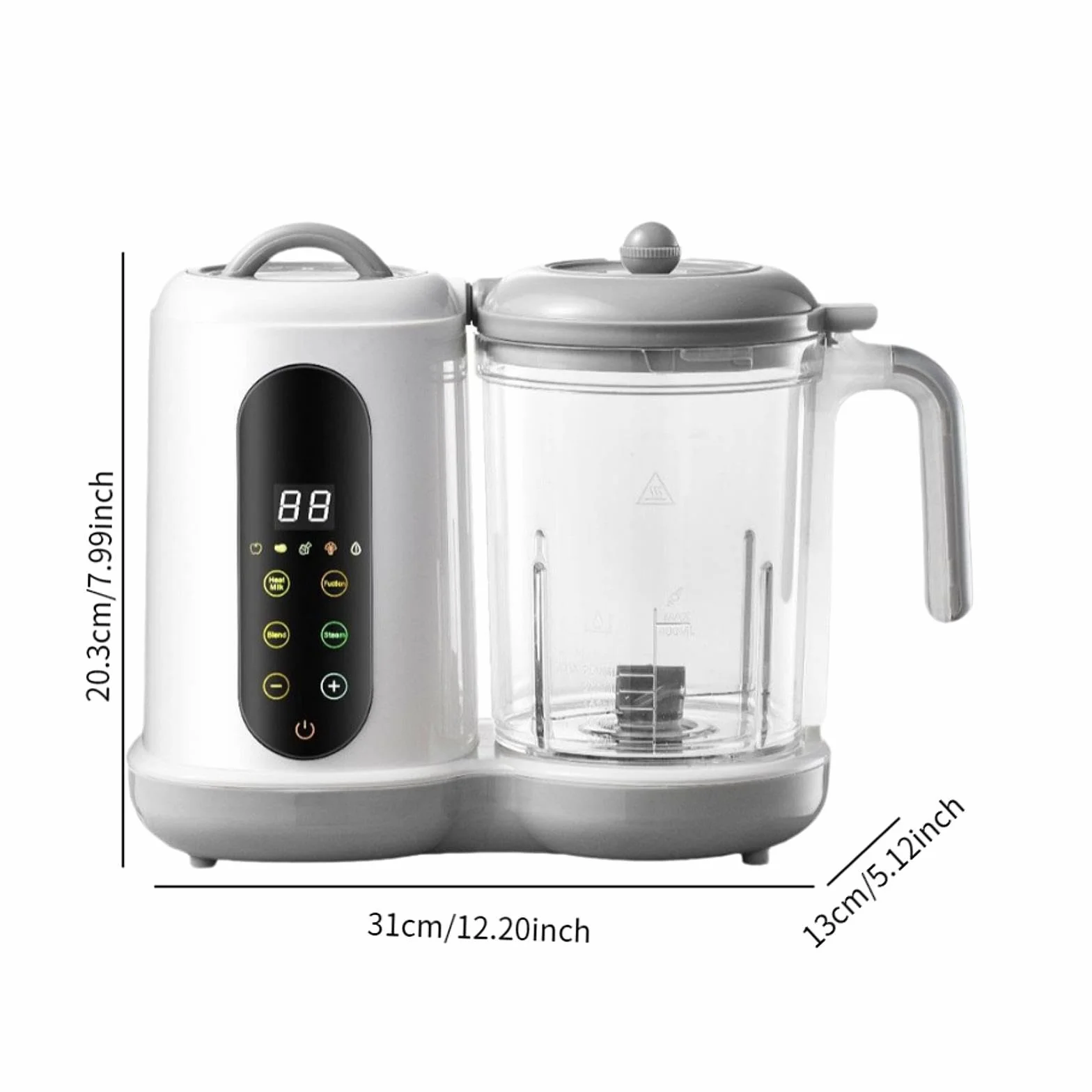perfk Baby Food Maker Baby Food Puree Maker Robusto e leggero Cibo Robot da cucina per neonati Vaporizzatore per neonati