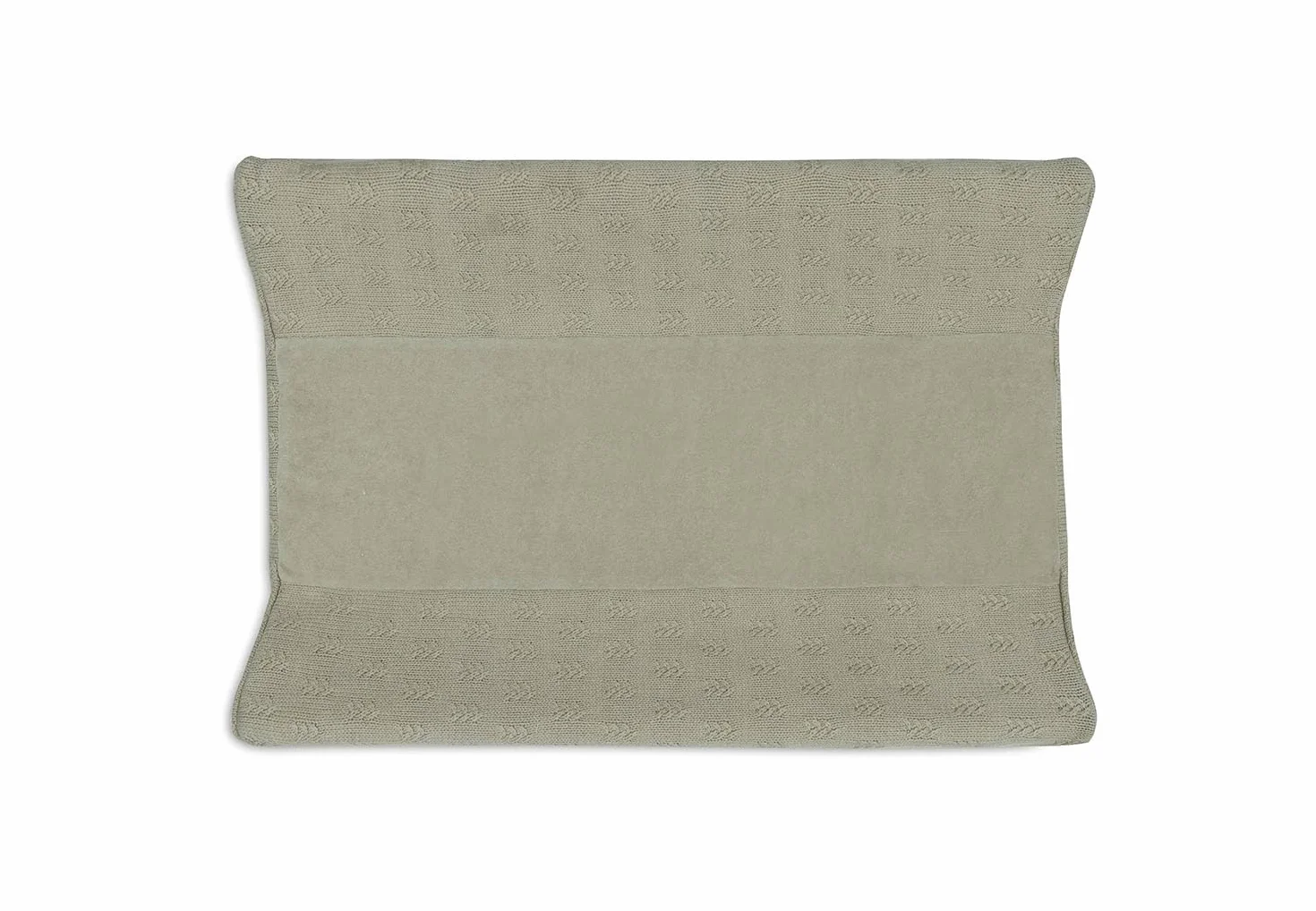 Jollein - Coprimaterasso fasciatoio 50 x 70 cm, grana Knit Olive Green
