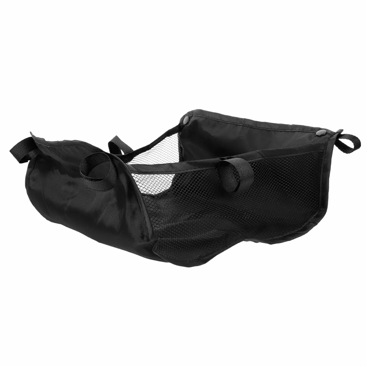 KOMBIUDA Cestino portaoggetti per passeggino in tessuto Oxford, facile organizer con grande capacità per bottiglie e piccole parti, pratico cestino inferiore per passeggini, 11,81 x 10,04 x 5,91 cm