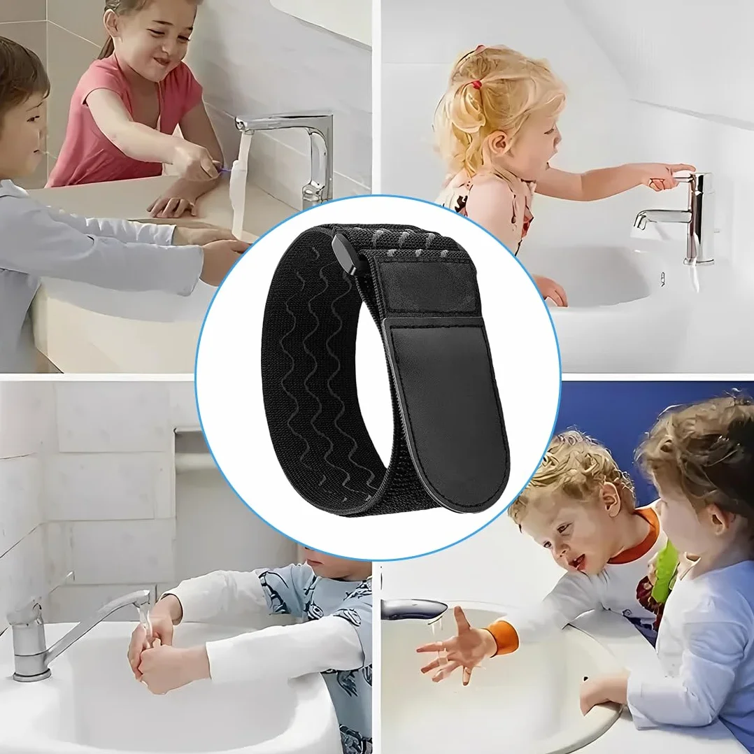 3 Pezzi Protezione per Bambini Impedisce ai Bambini di Aprire il Rubinetto Cinghie Elastiche con Antiscivolo Sicurezza dell'Acqua per Bambini Banda Elastica in Velcro per Rubinetto Cucina Bagno